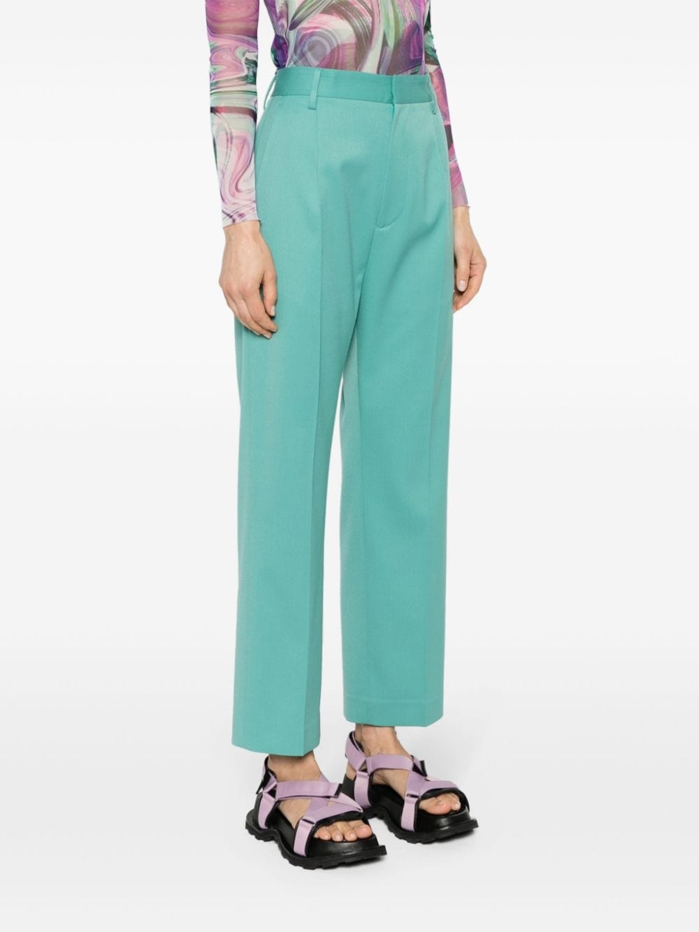 single-stitch tapered trousers - 3