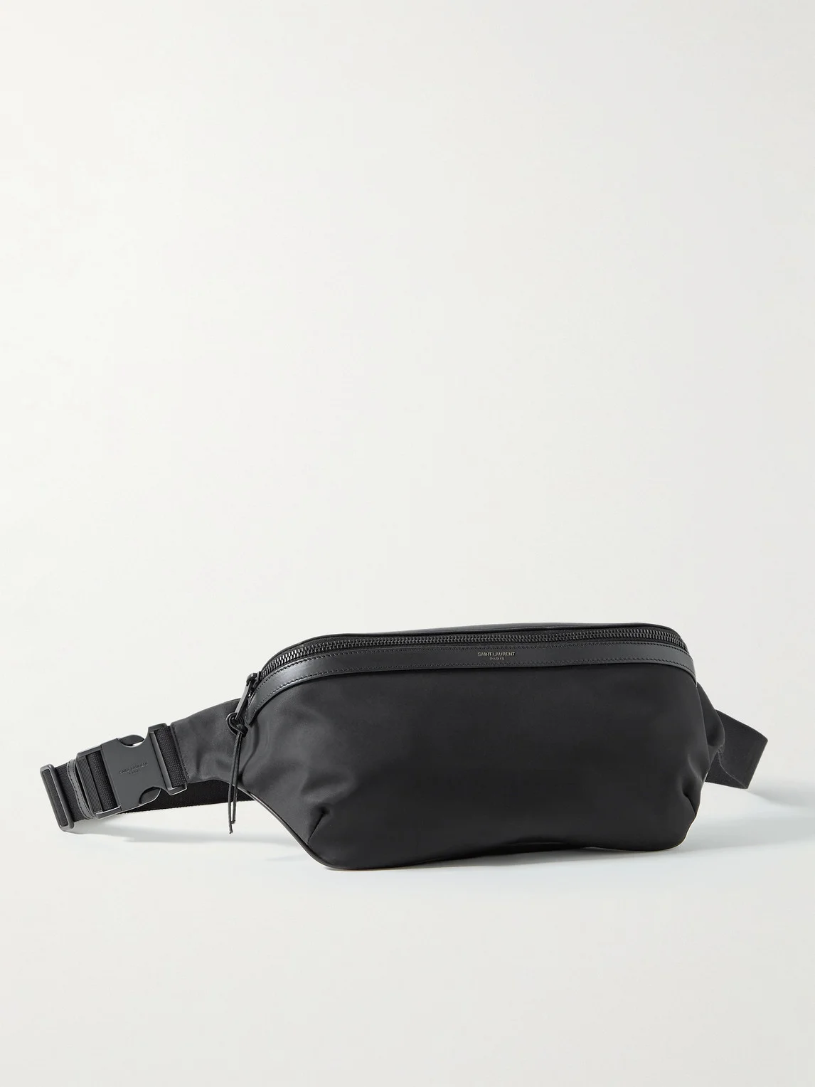 Leather-Trimmed Nylon Belt Bag - 1
