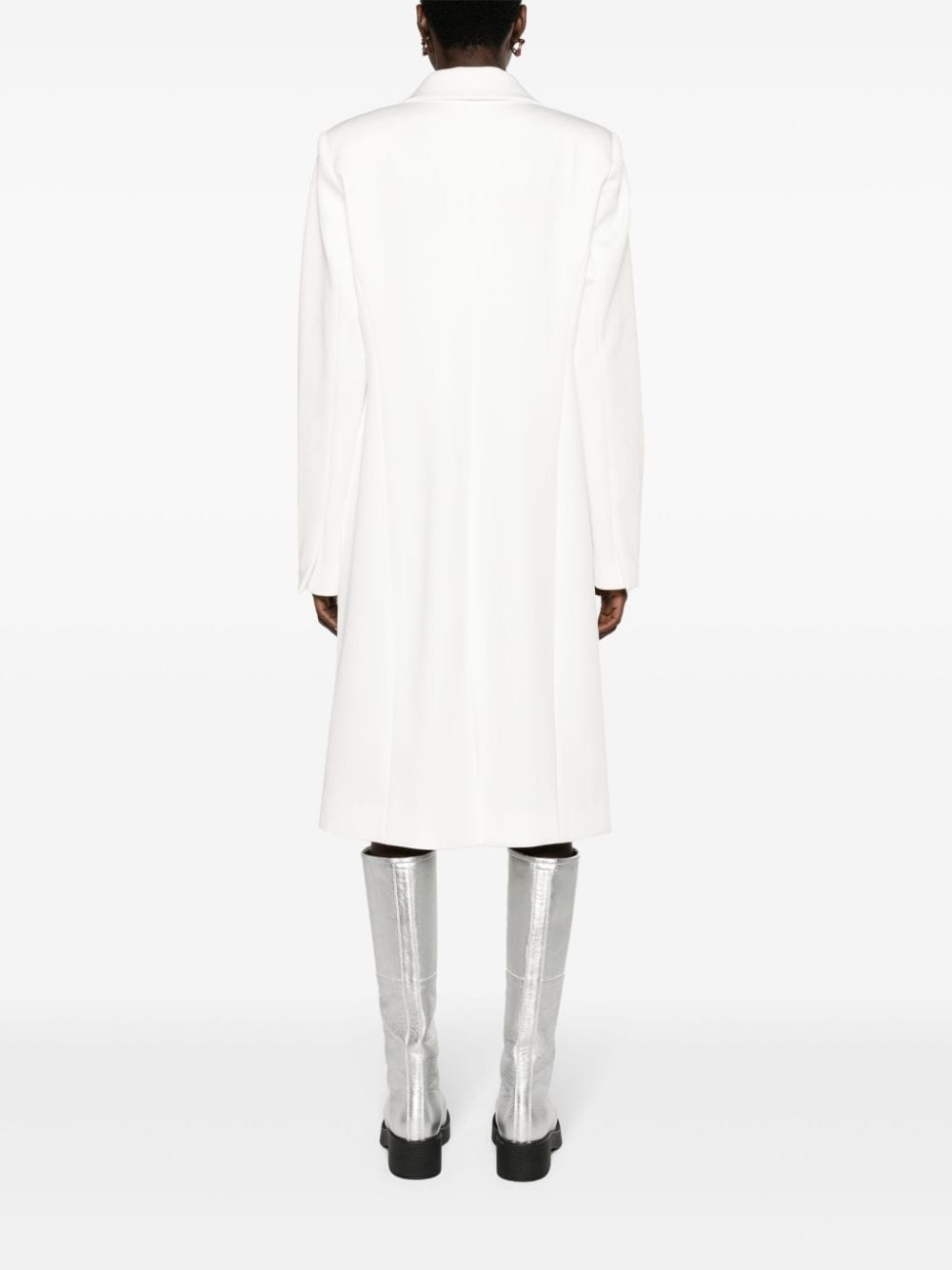 split scuba-jersey maxi coat - 4