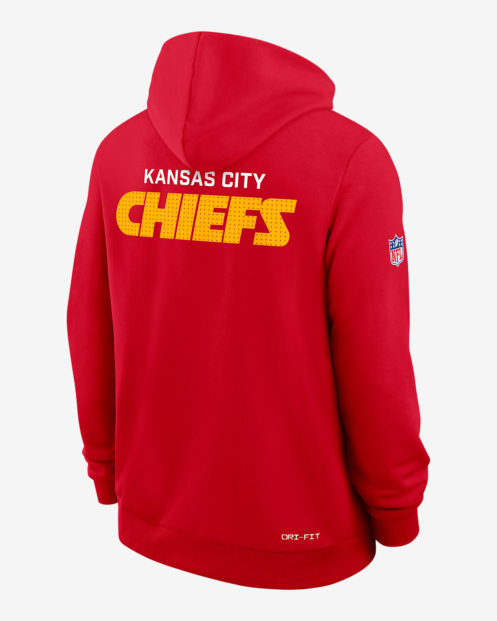 Kansas City Chiefs Initial Home Sideline Men's Nike Dri-FIT NFL Pullover Hoodie - 2