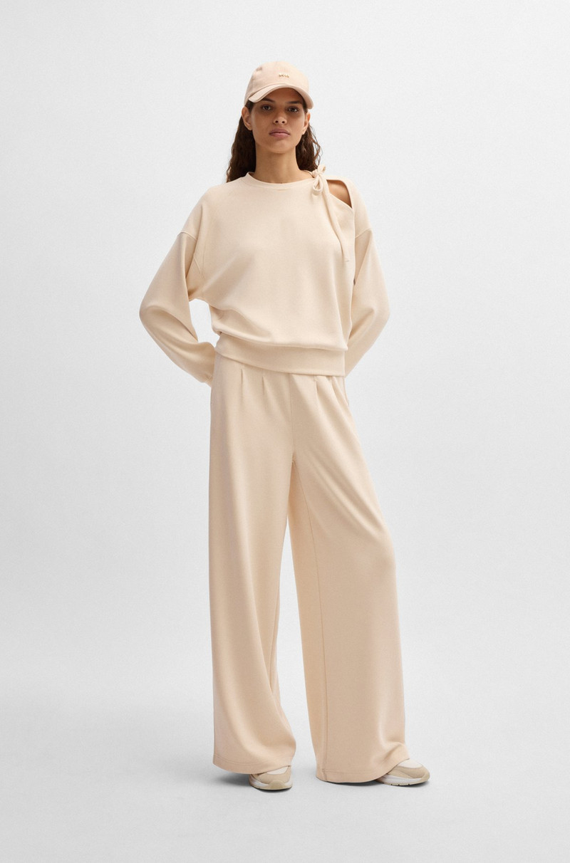 BOSS WIDE-LEG TRACKSUIT BOTTOMS WITH PLEAT DETAILS outlook