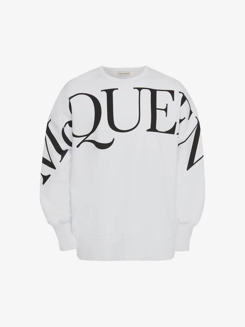 Logo Sweatshirt in White/black 1