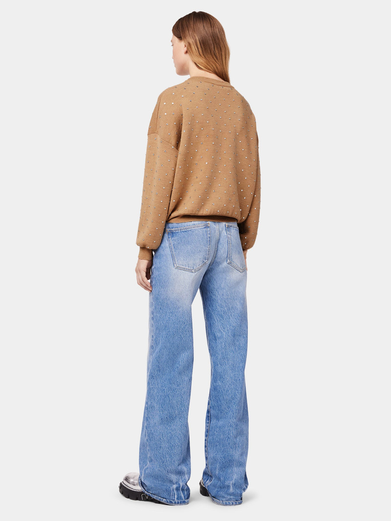 CRYSTALS EMBELLISHED CAMEL JUMPER 5