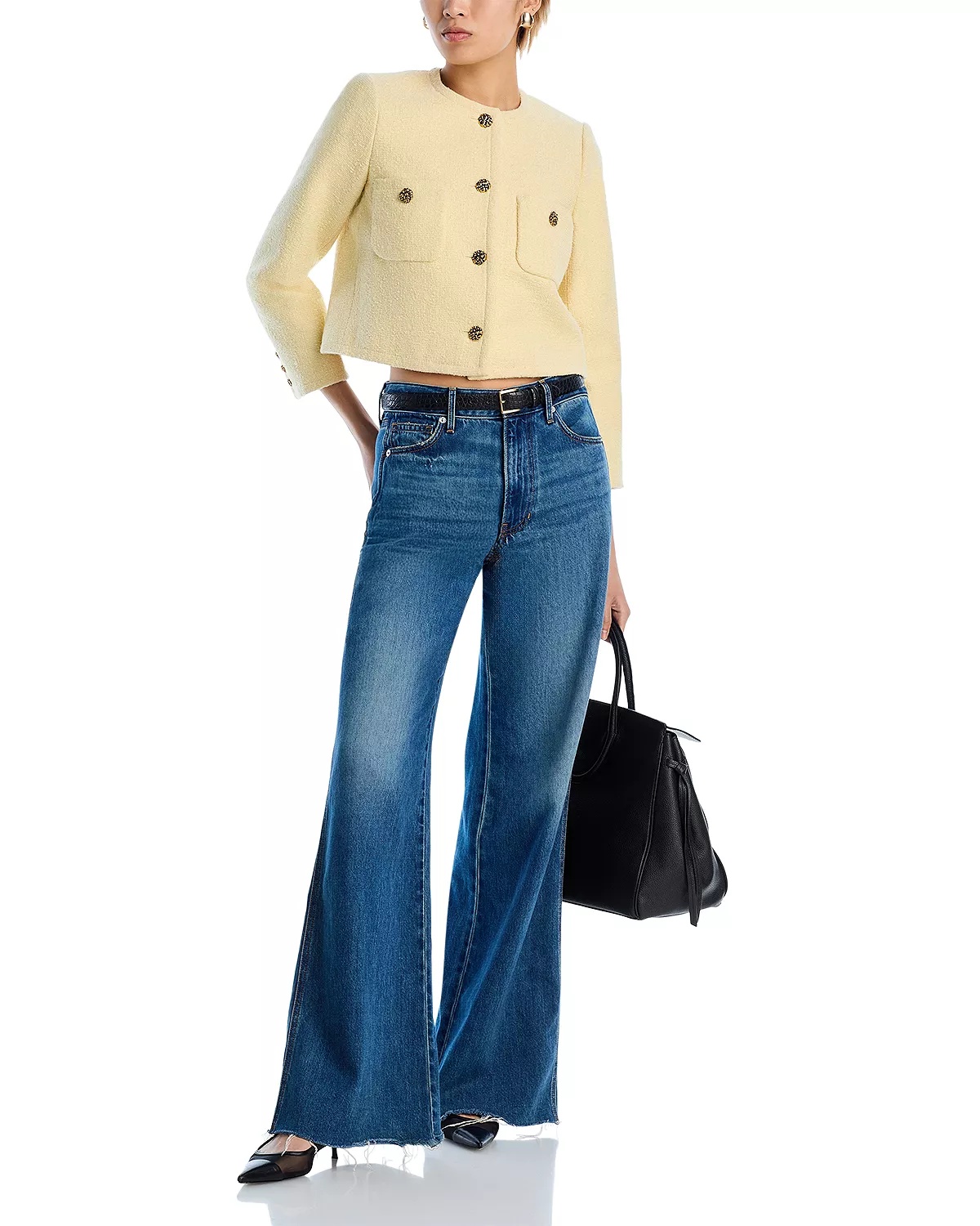 Kasey High Rise Wide Leg Jeans in Dusted Glare - 2