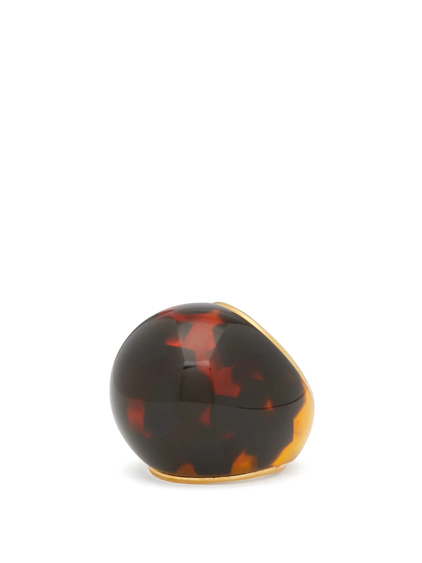 Spherical large tortoiseshell-effect ring - 3