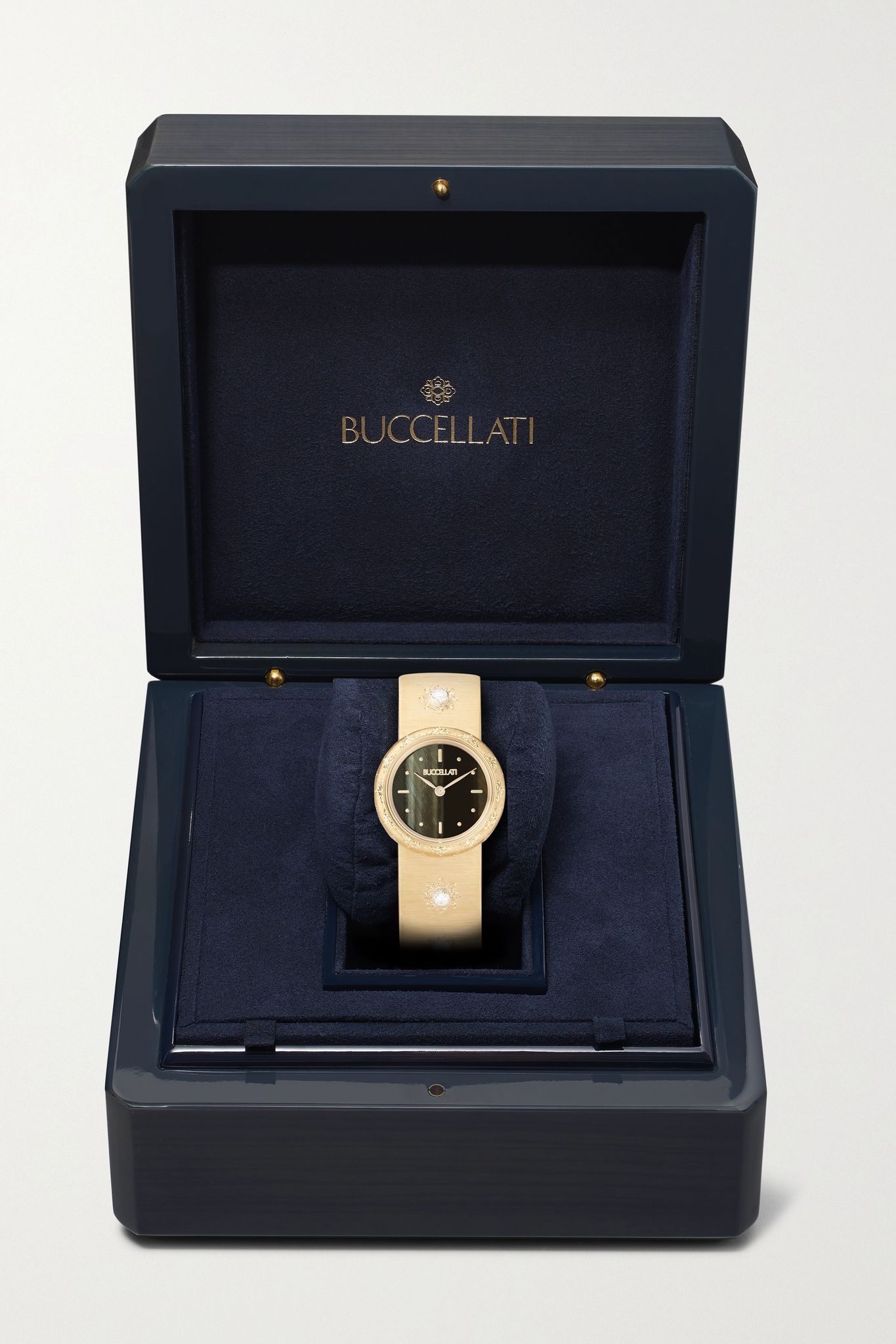 Macri 24mm 18-karat gold, hawk's eye and diamond watch - 7