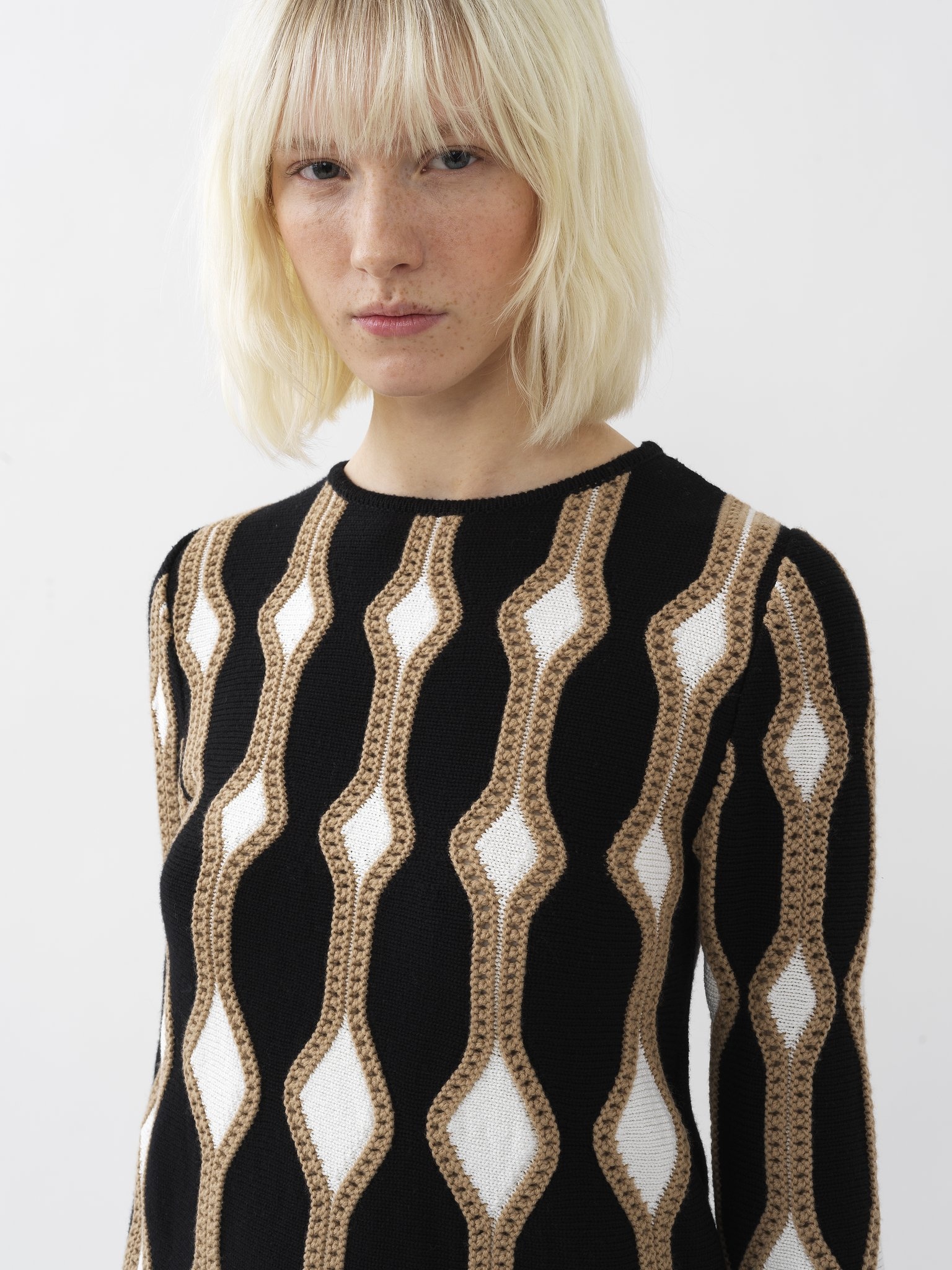TRUMPET-SLEEVE SWEATER - 2