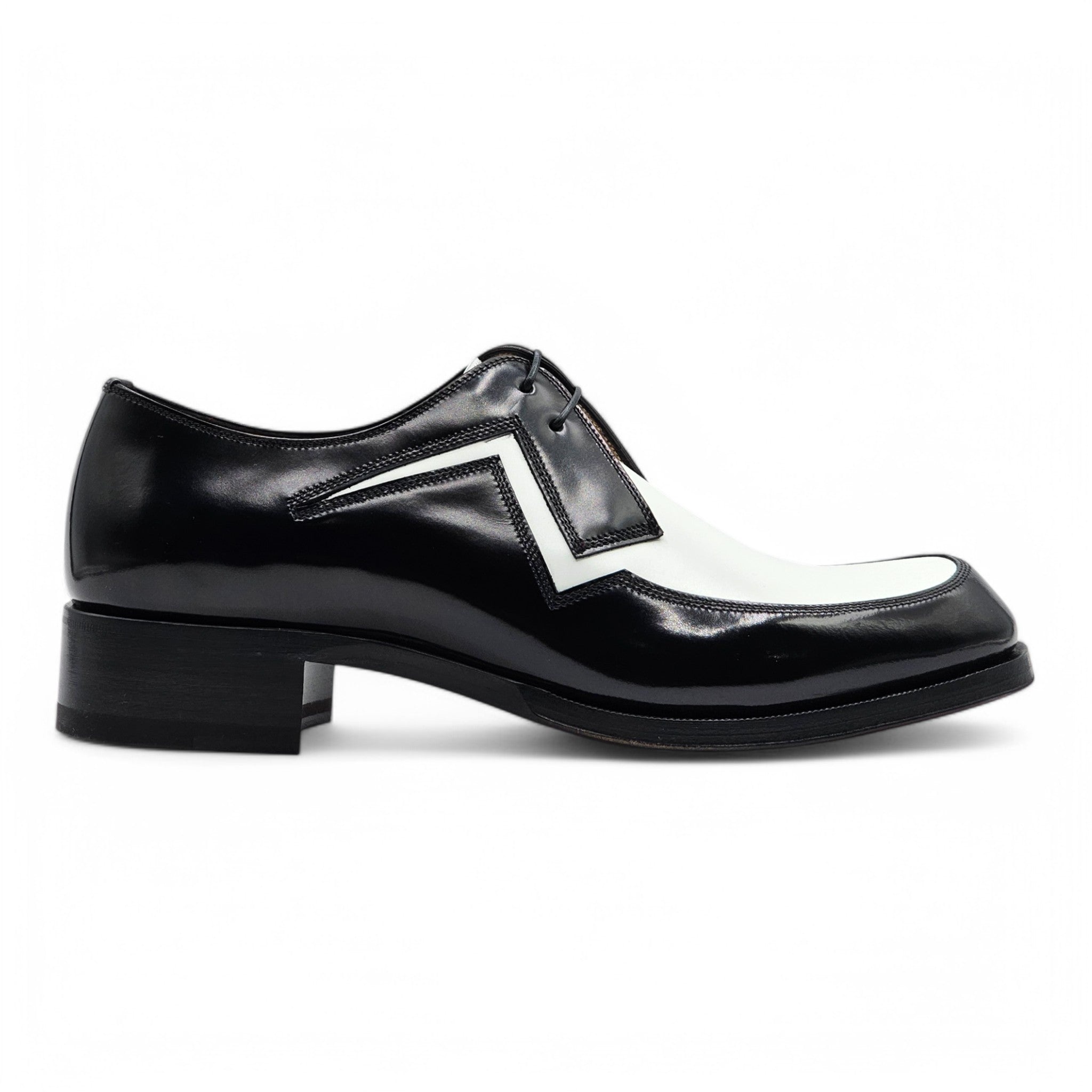 Christian Louboutin 2-tone Jazz Derby Shoes - Leather - Black/White - 41 - 2
