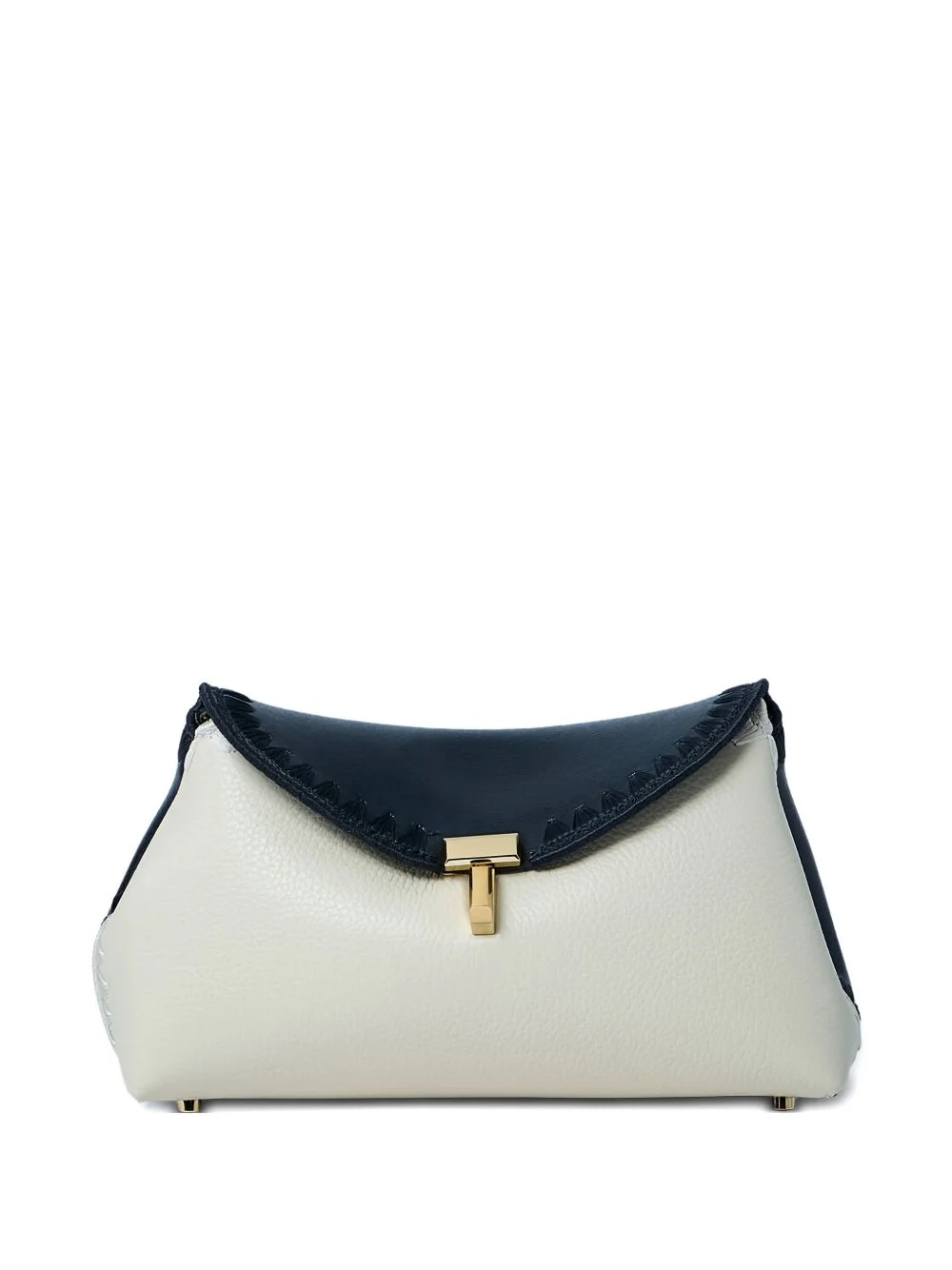 pebbled leather clutch bag - 1