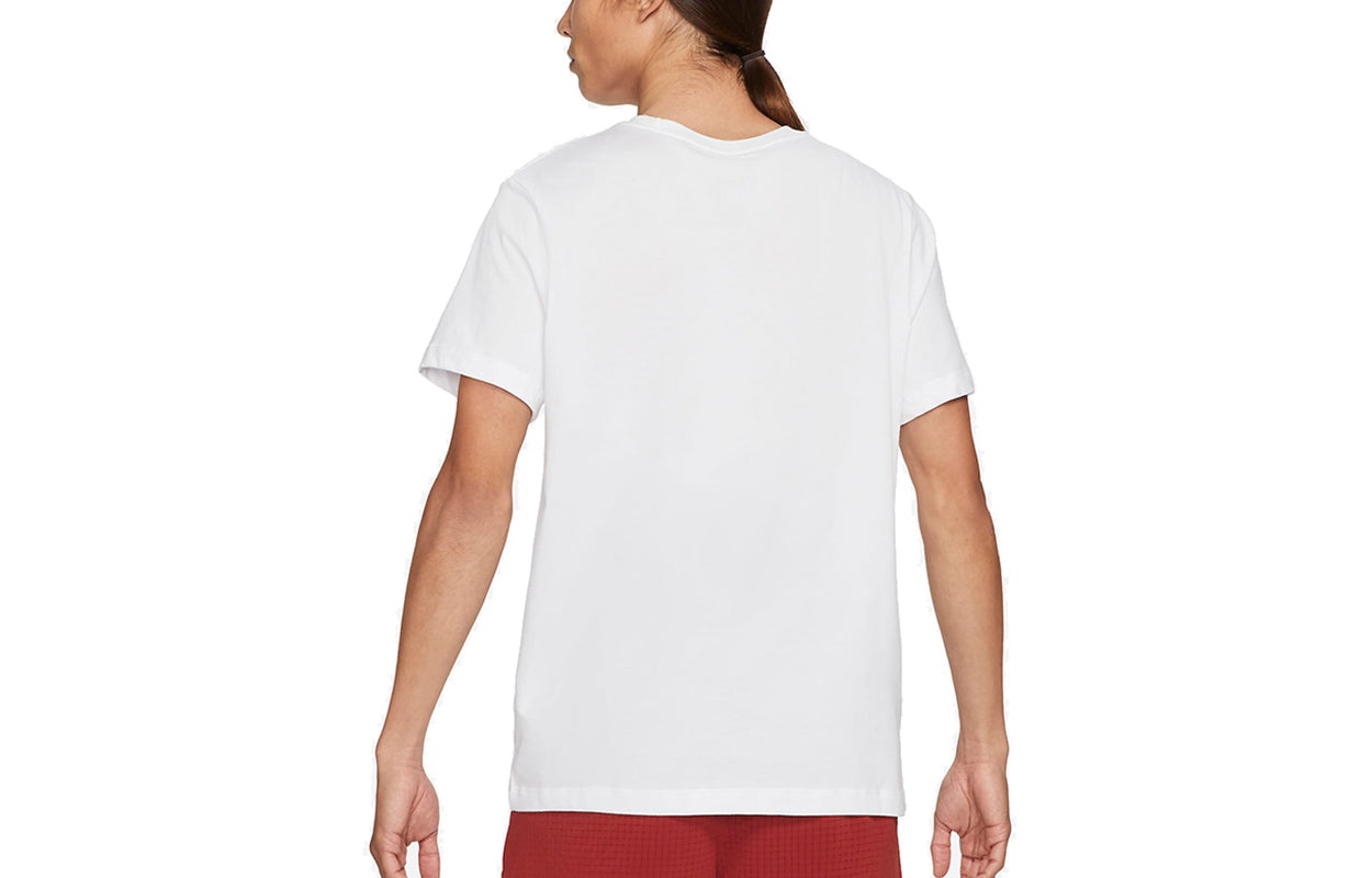 Nike Dri-fit Pattern Printing Round Neck Short Sleeve White CZ9804-100 - 2