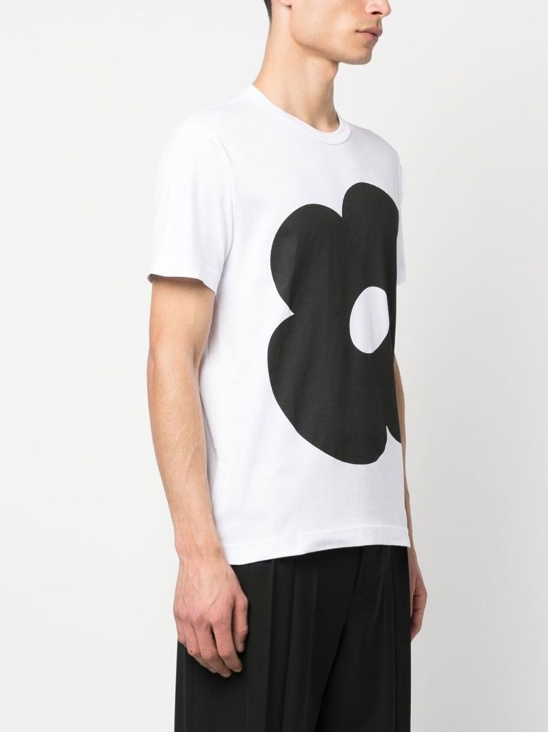 flower-print cotton T-shirt - 3