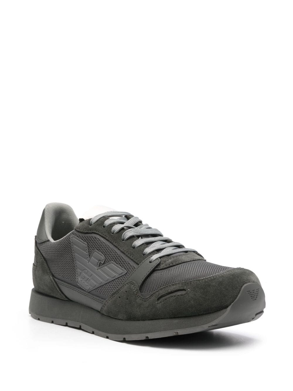 logo-patch lace-up sneakers - 2