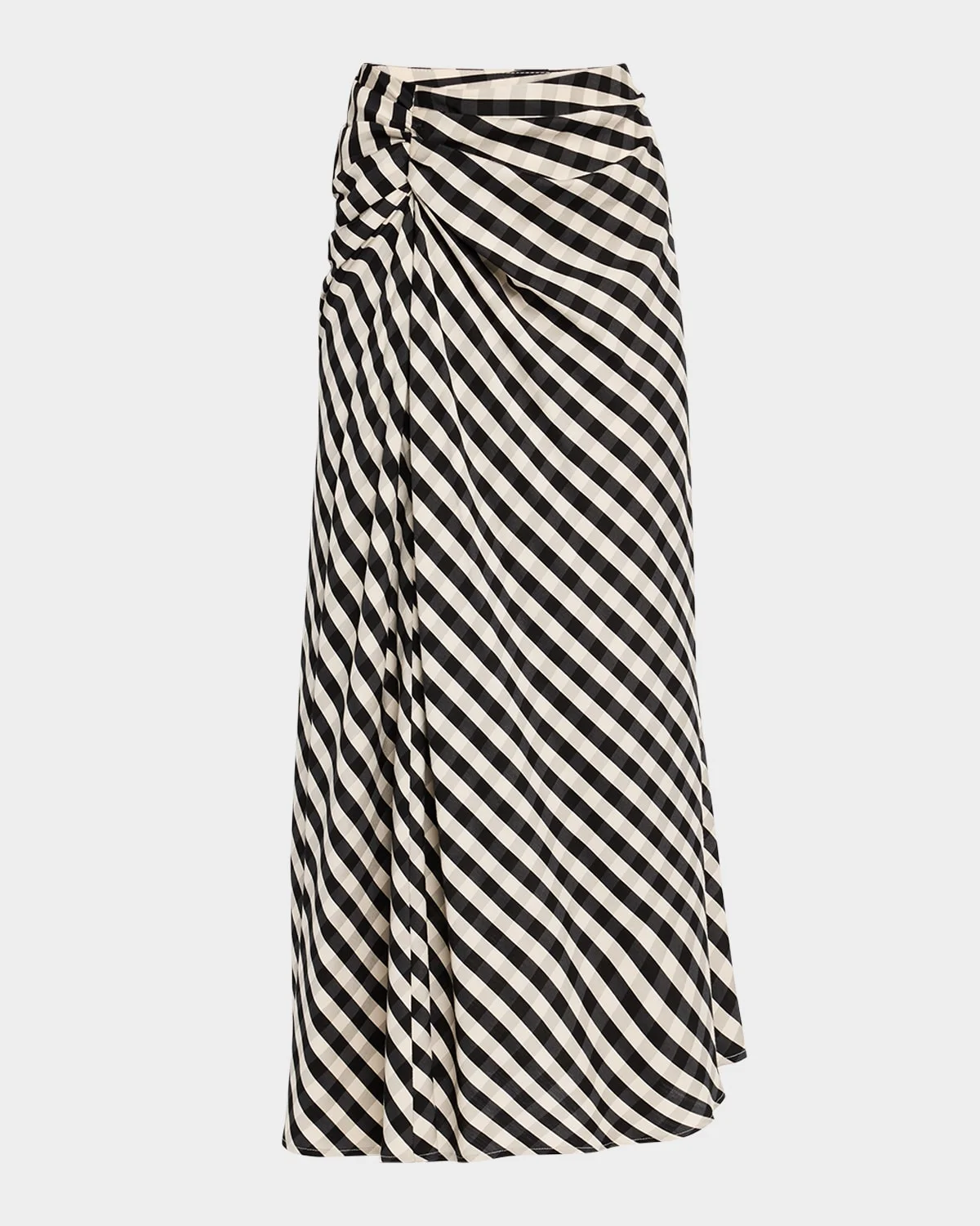 Jean Check Midi Skirt - 1