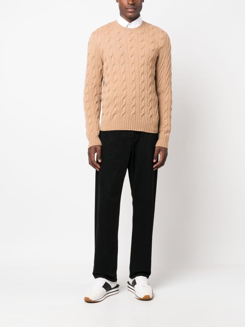 cable-knit cashmere jumper - 2