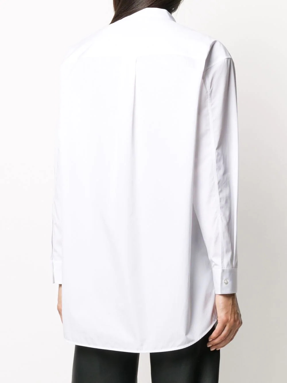 band-collar cotton shirt - 4