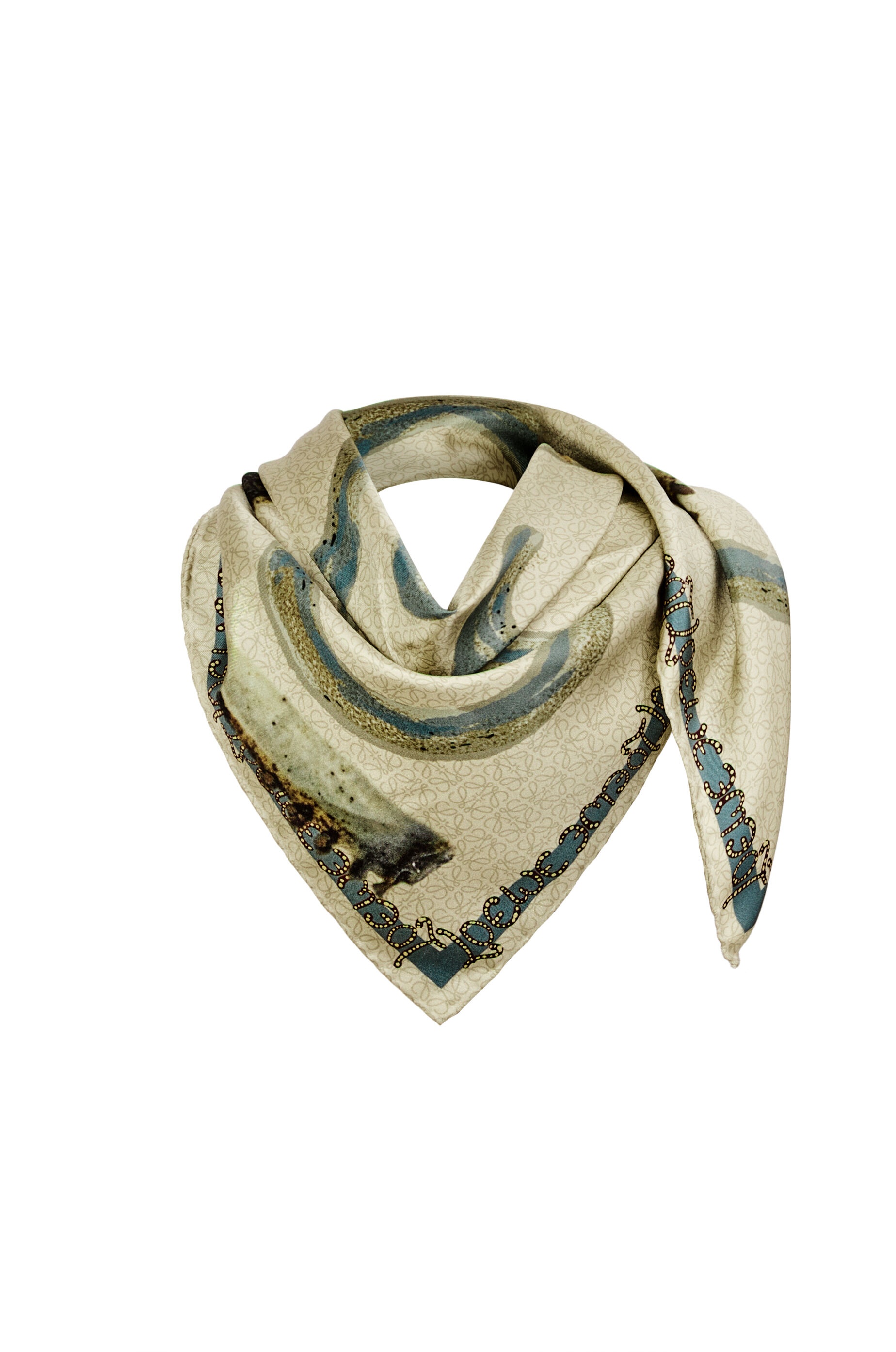 Deer scarf in silk - 2