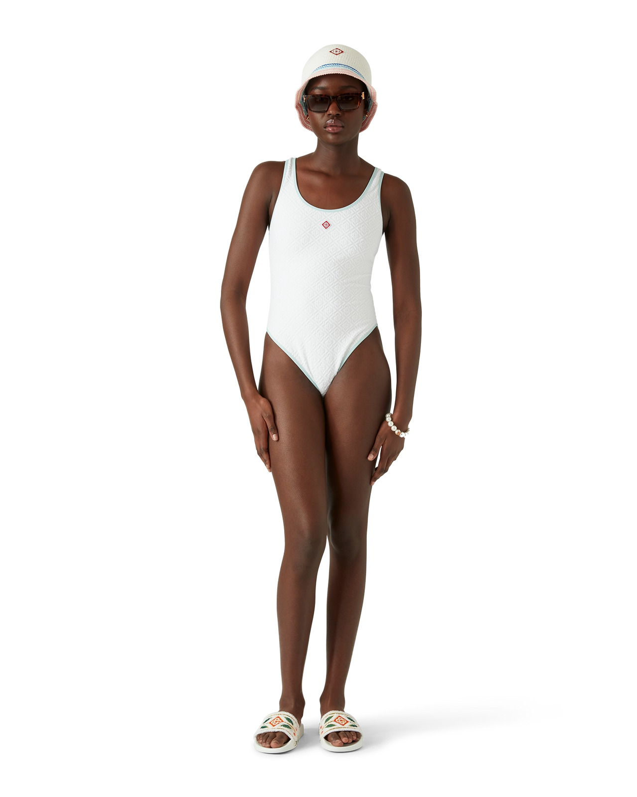 Jacquard Monogram Swimsuit | Casablanca Paris - 2