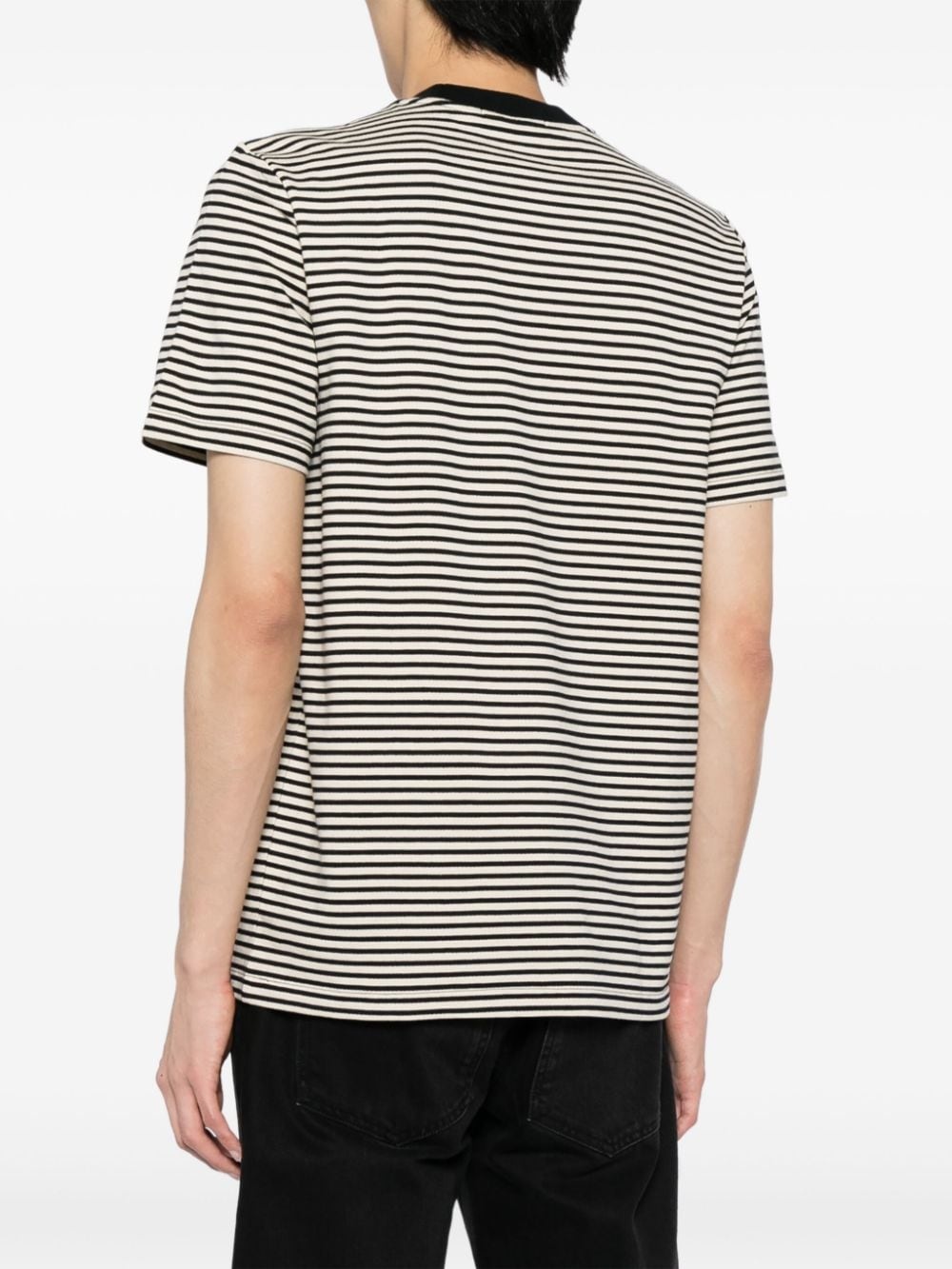 Laurel Wreath-embroidered striped T-shirt - 4
