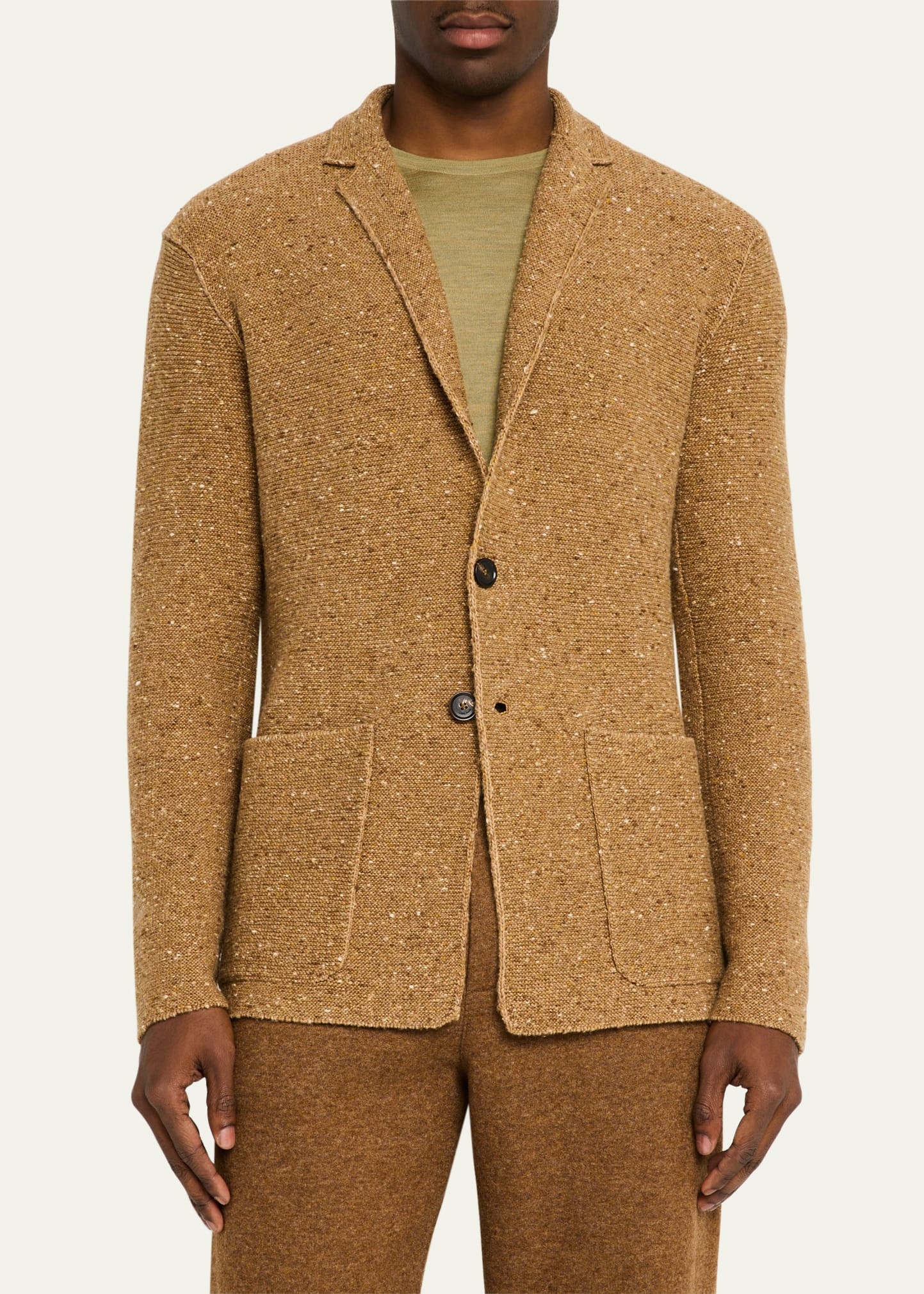 Men's Cernobbio Cashmere and Linen Knit Jacket - 4