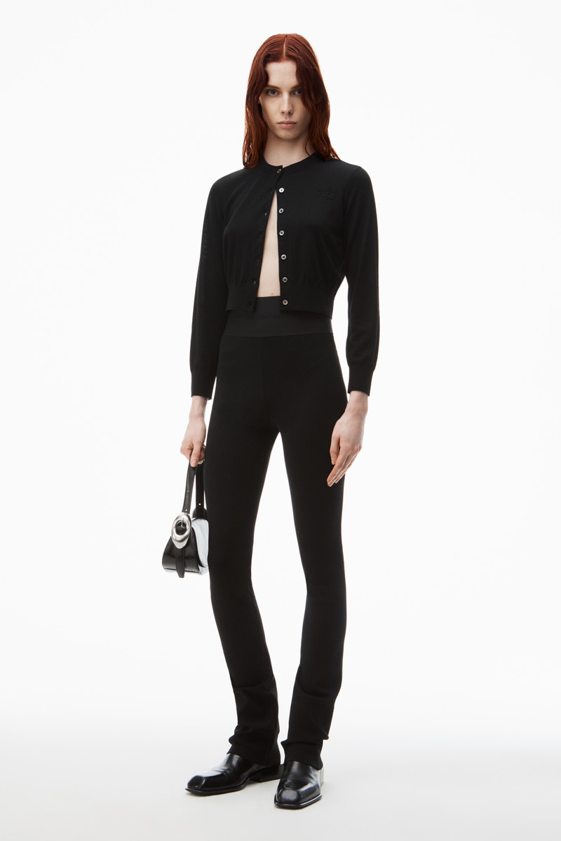 Alexander Wang logo elastic waistband bootcut pant outlook