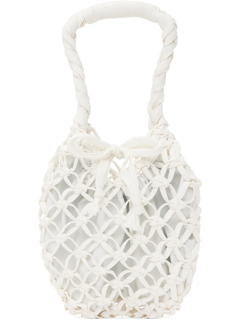 White Synthetic Leather Bag 1