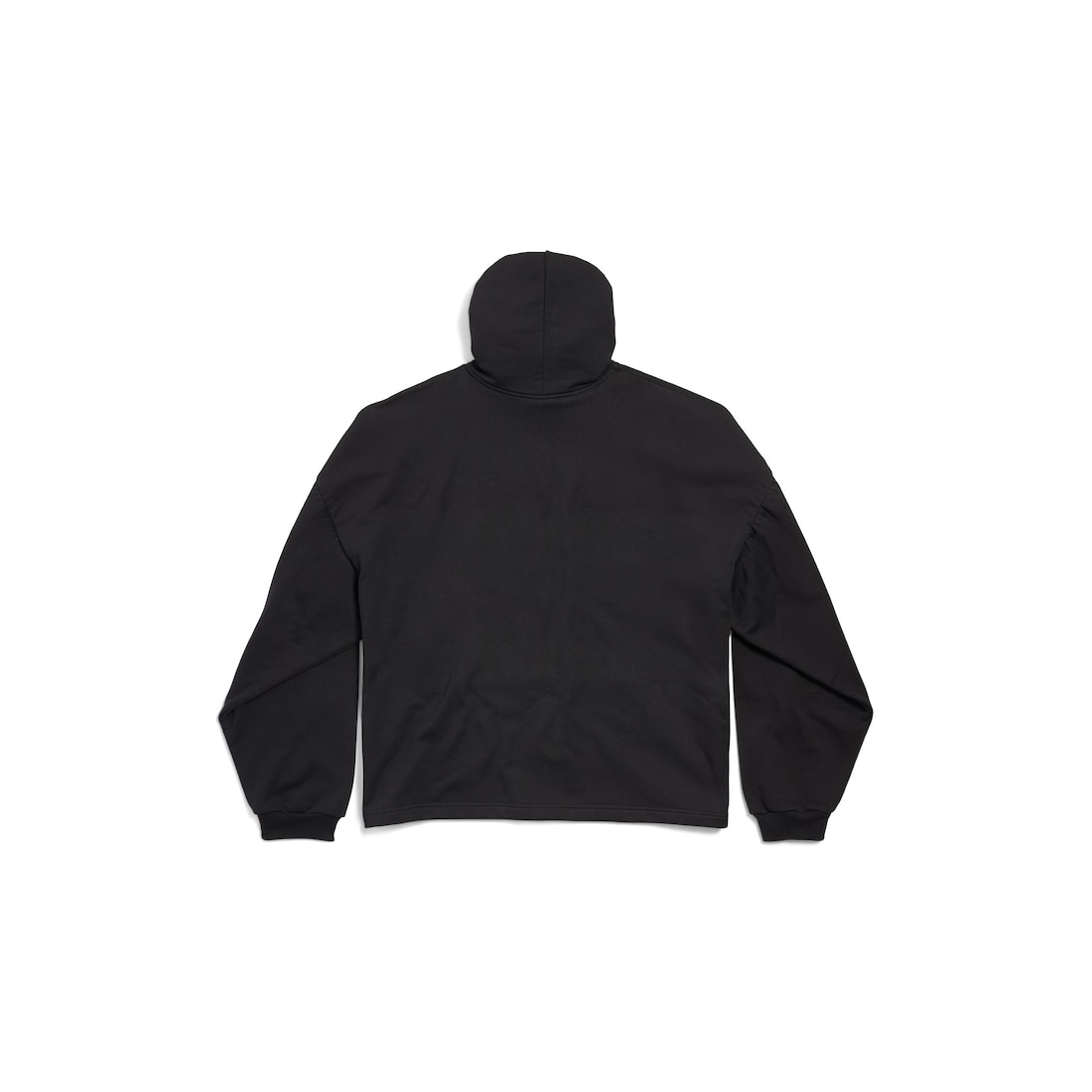 Women's Paris Strass Cropped Hoodie Oversized in Black - 2