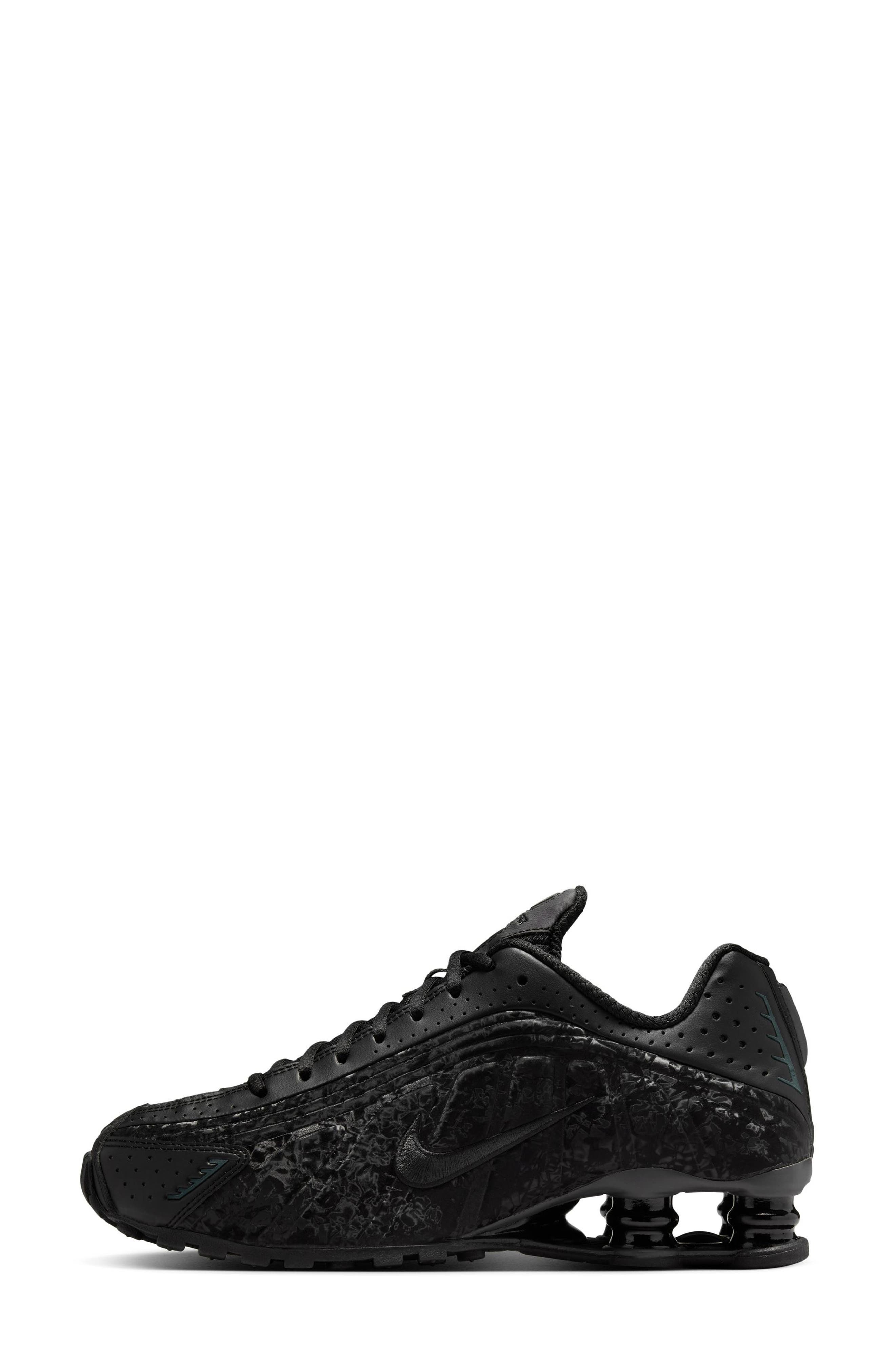 Nike Shox R4 Sneaker in Black/Dark Smoke Grey at Nordstrom - 6