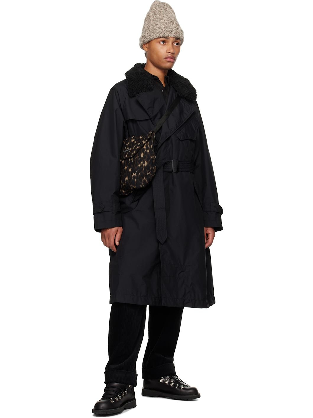Engineered Garments Black Storm Coat | REVERSIBLE
