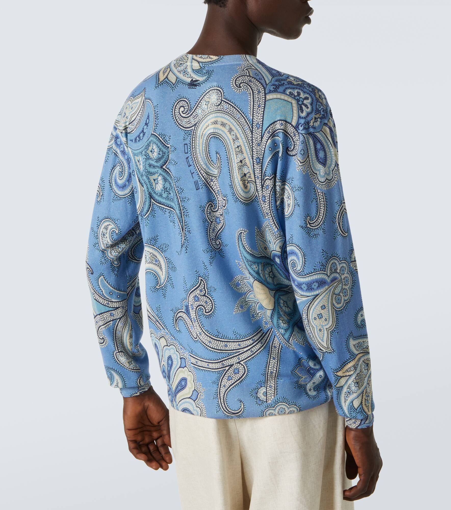 Paisley silk and cashmere sweater - 4