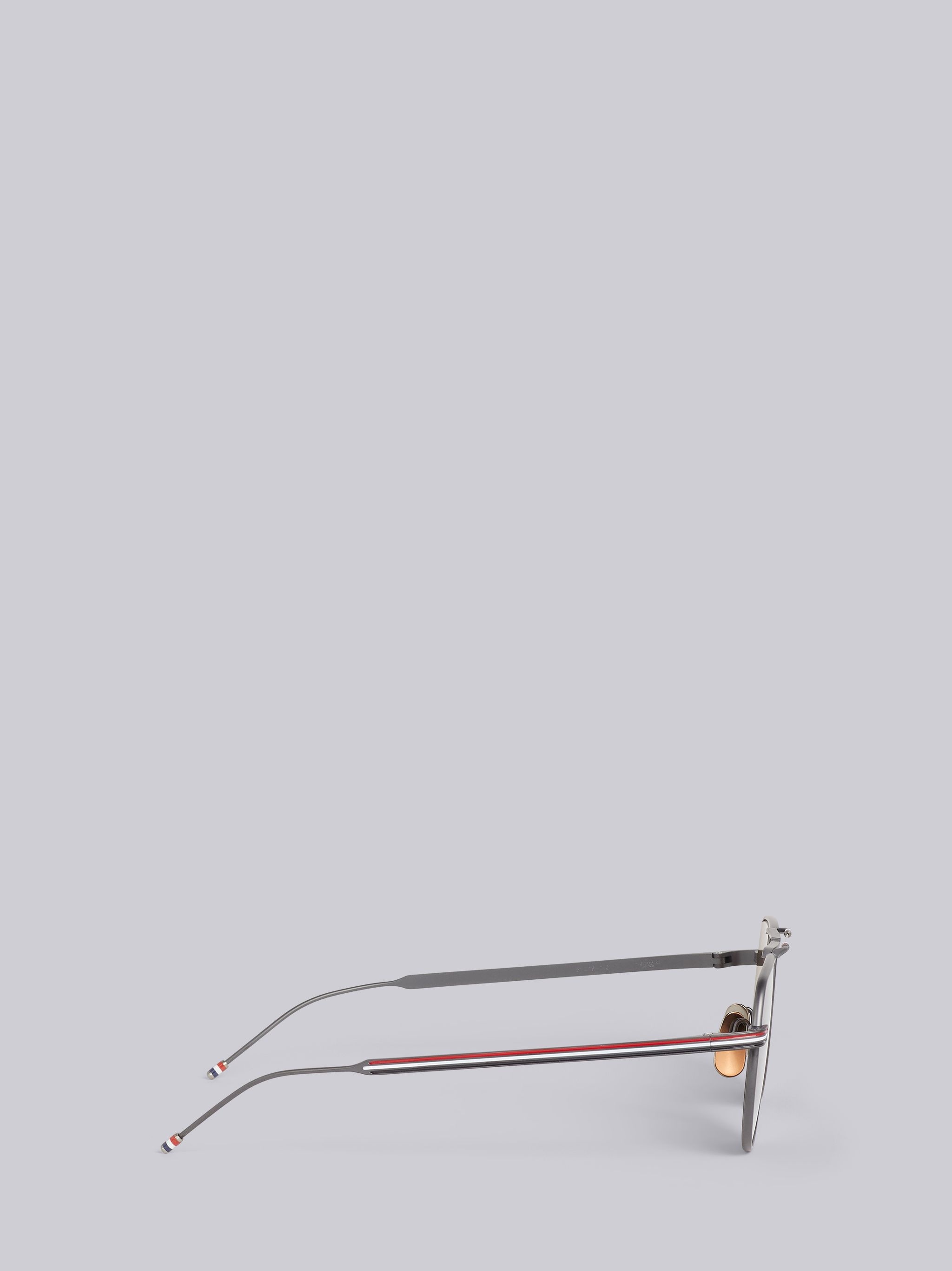 TB918 - Black Iron Squared Aviator Sunglasses - 3