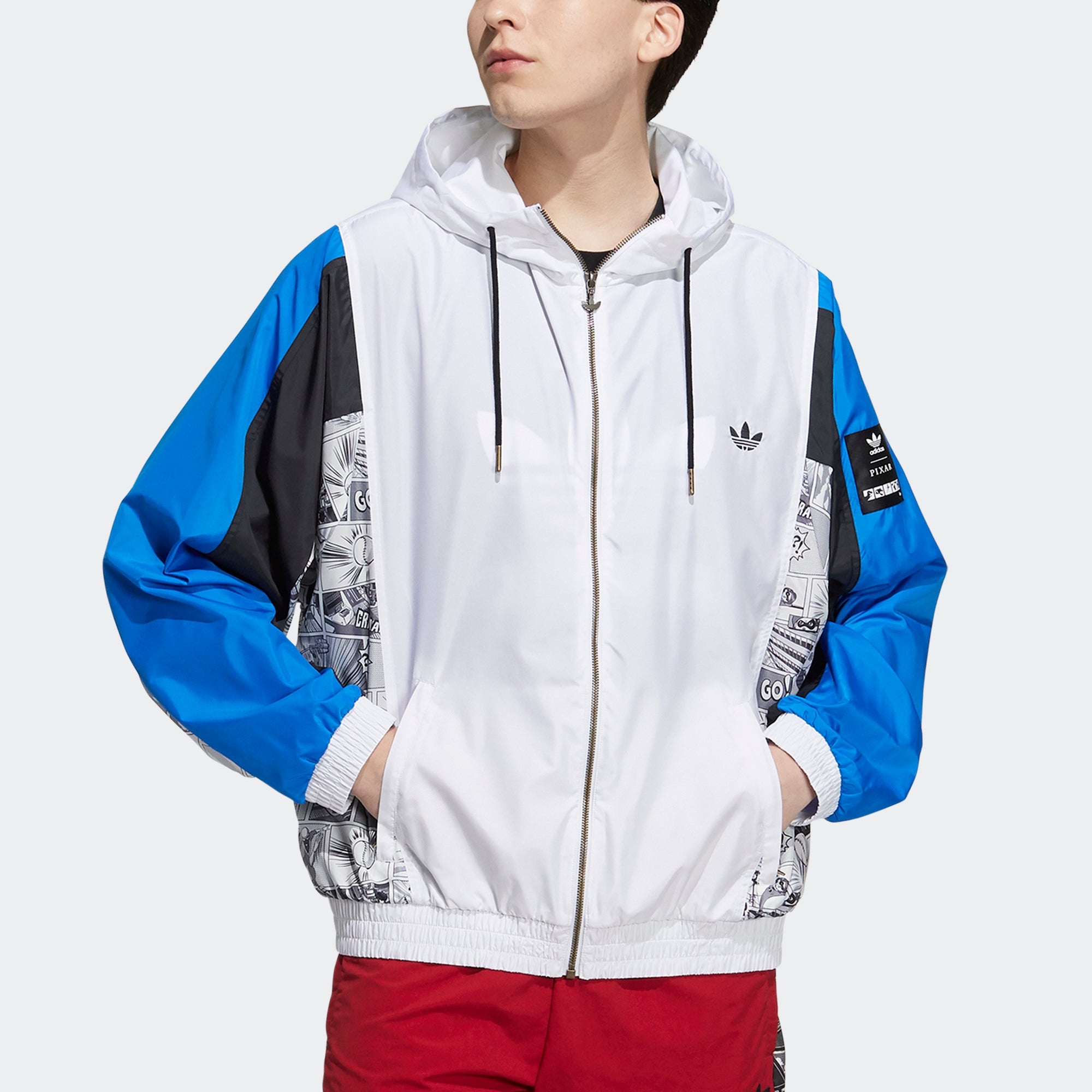 adidas originals x Disney Crossover Manga Wb Pattern Sports Hooded Jacket White HD9078 - 3