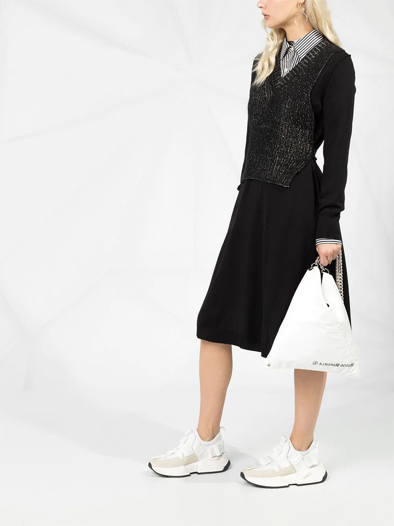 Spliced bib panel dress 6