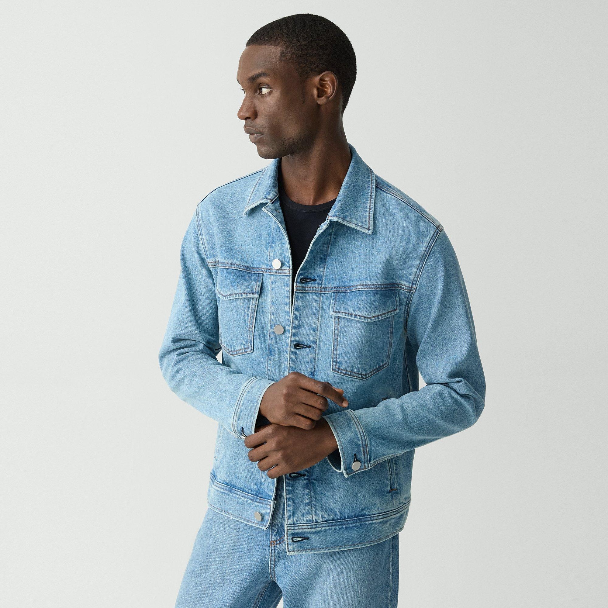 City Trucker Jacket in Stretch Denim - 1