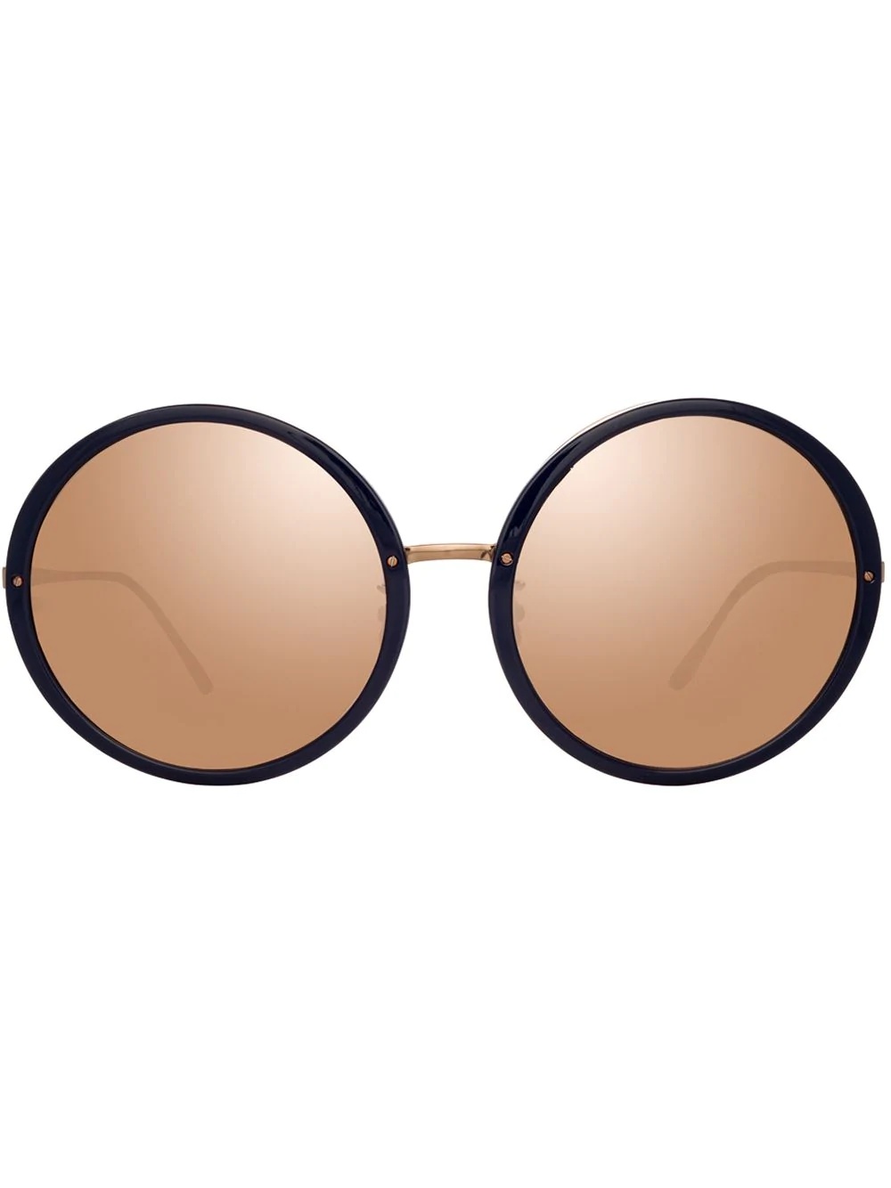 mirrored round-frame sunglasses - 1