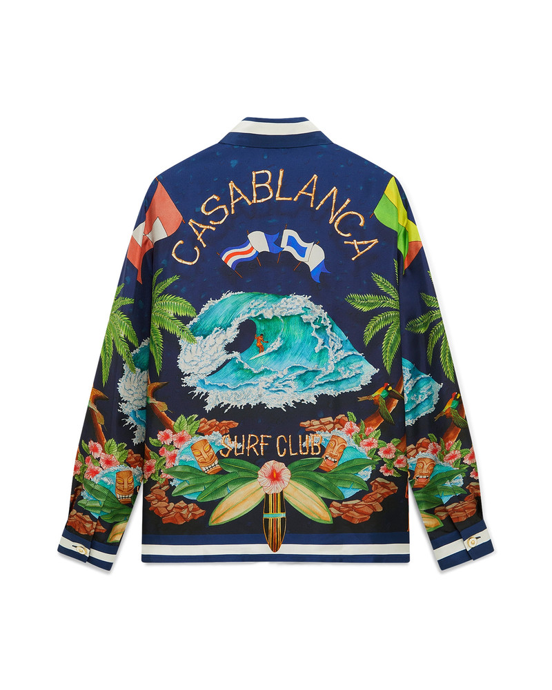 CASABLANCA Casablanca Surf Club Silk Long Sleeve Shirt outlook