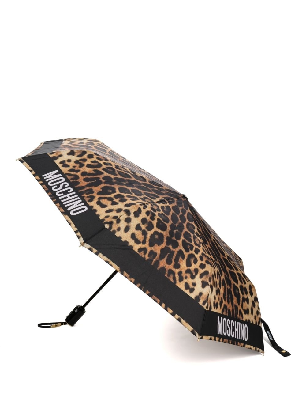 cheetah-print compact umbrella - 3