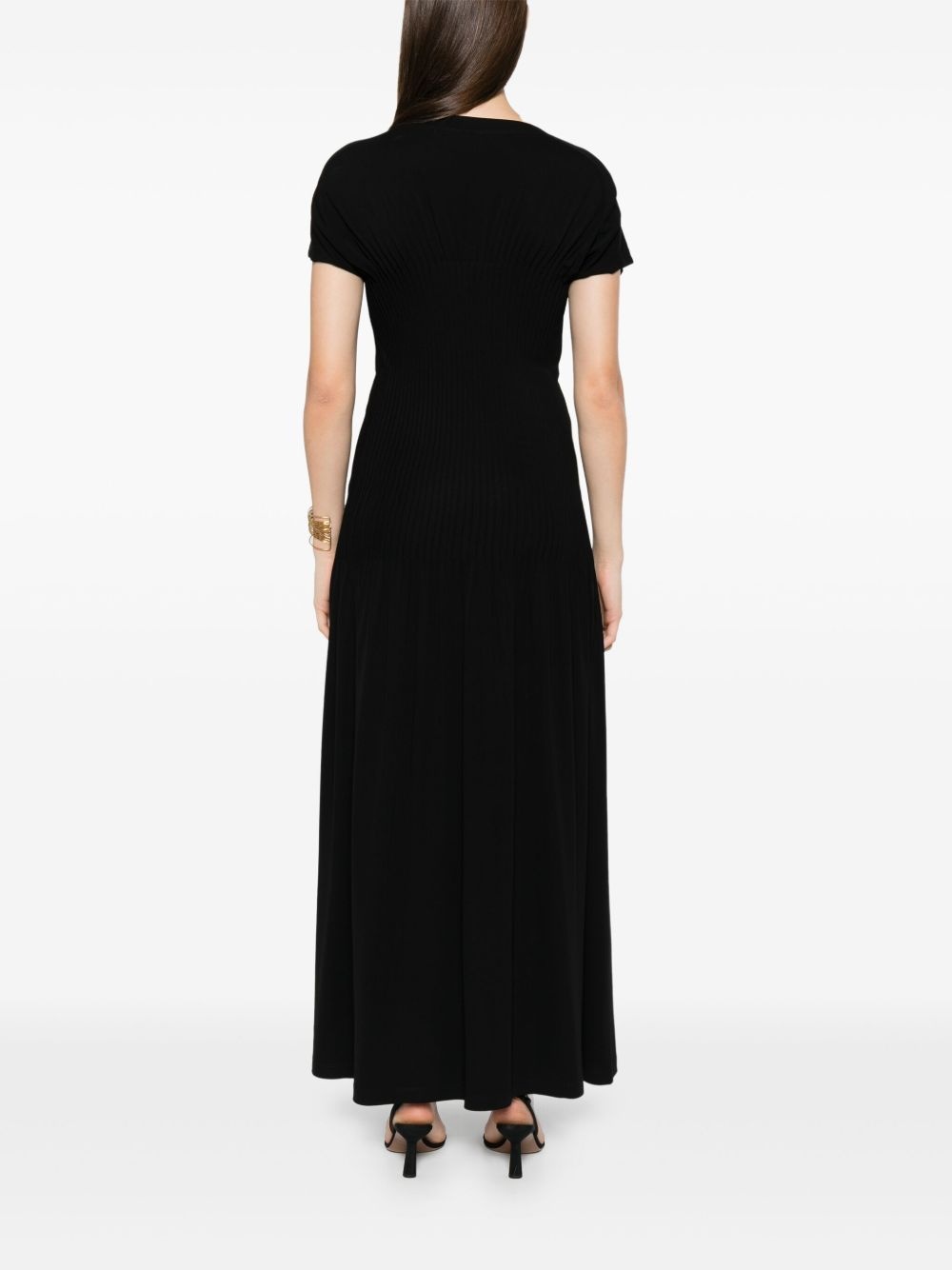 knife-pleated maxi dress - 4