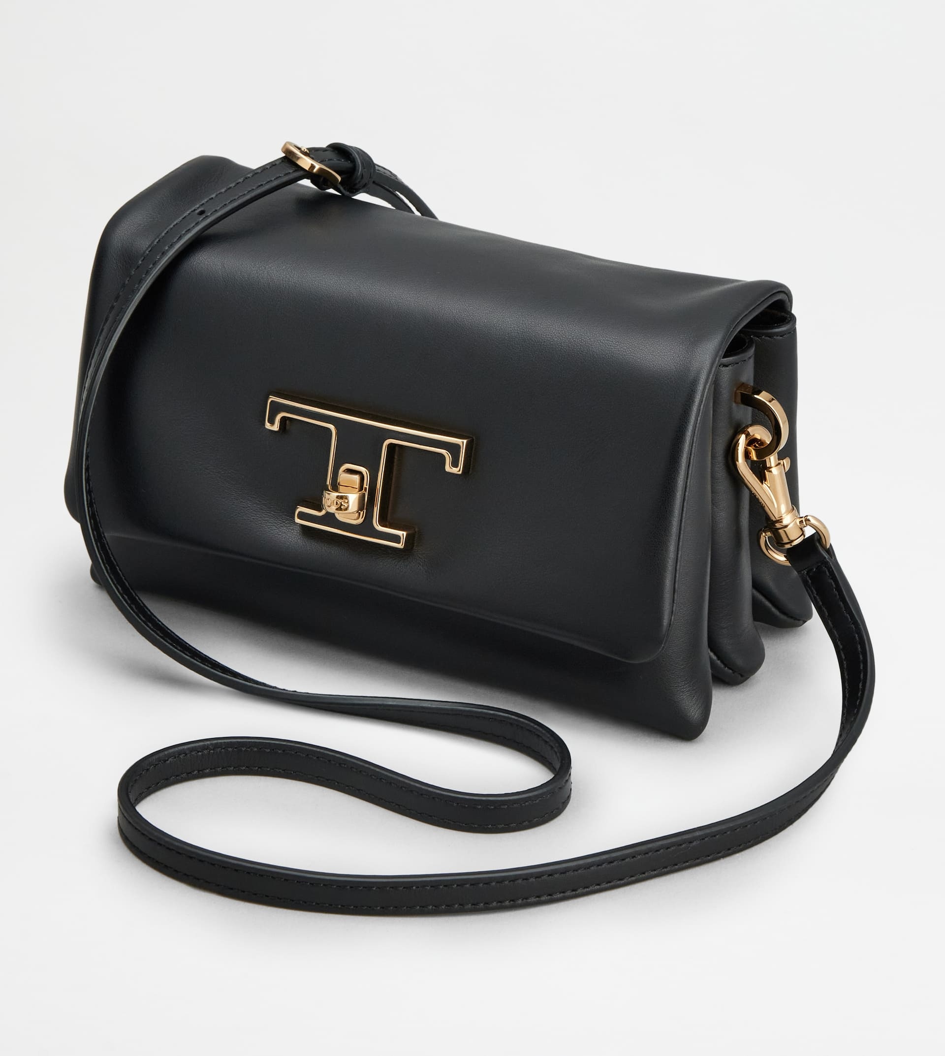 T TIMELESS FLAP BAG IN LEATHER MICRO - BLACK - 6