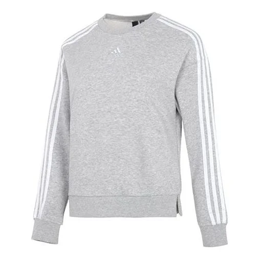 (WMNS) adidas MH 3-Stripes Sweatshirts 'Grey' HM7079 - 1