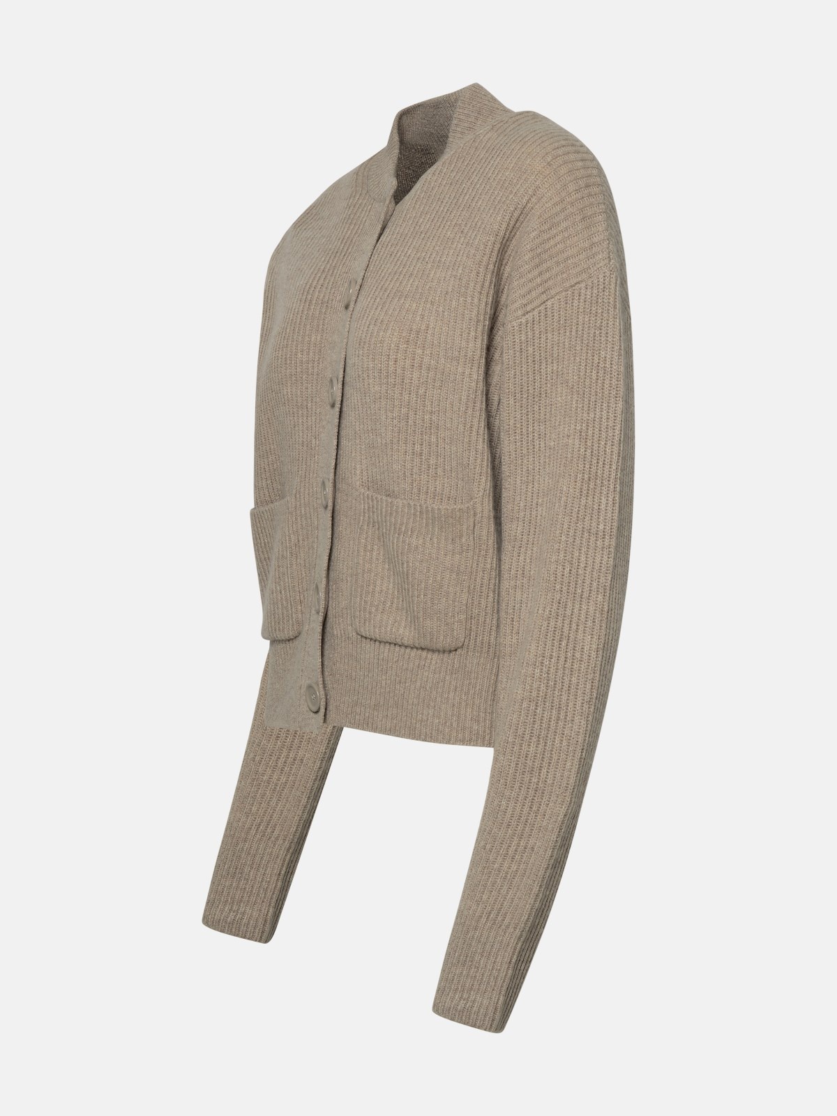 'LICHENE' CARDIGAN IN BEIGE CASHMERE BLEND - 2