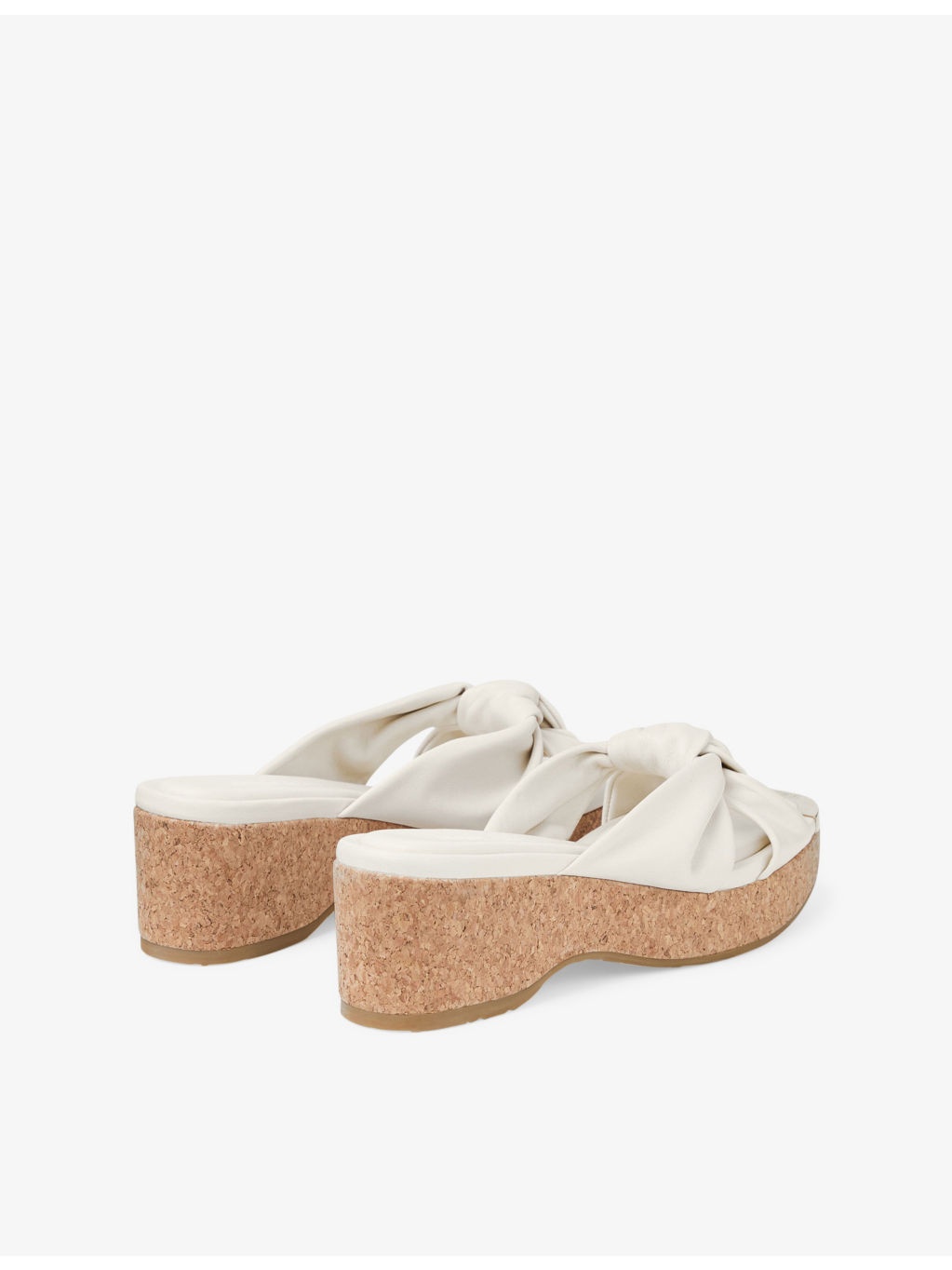 Avenue Knot-Embellished Leather Wedge Sandals - 4
