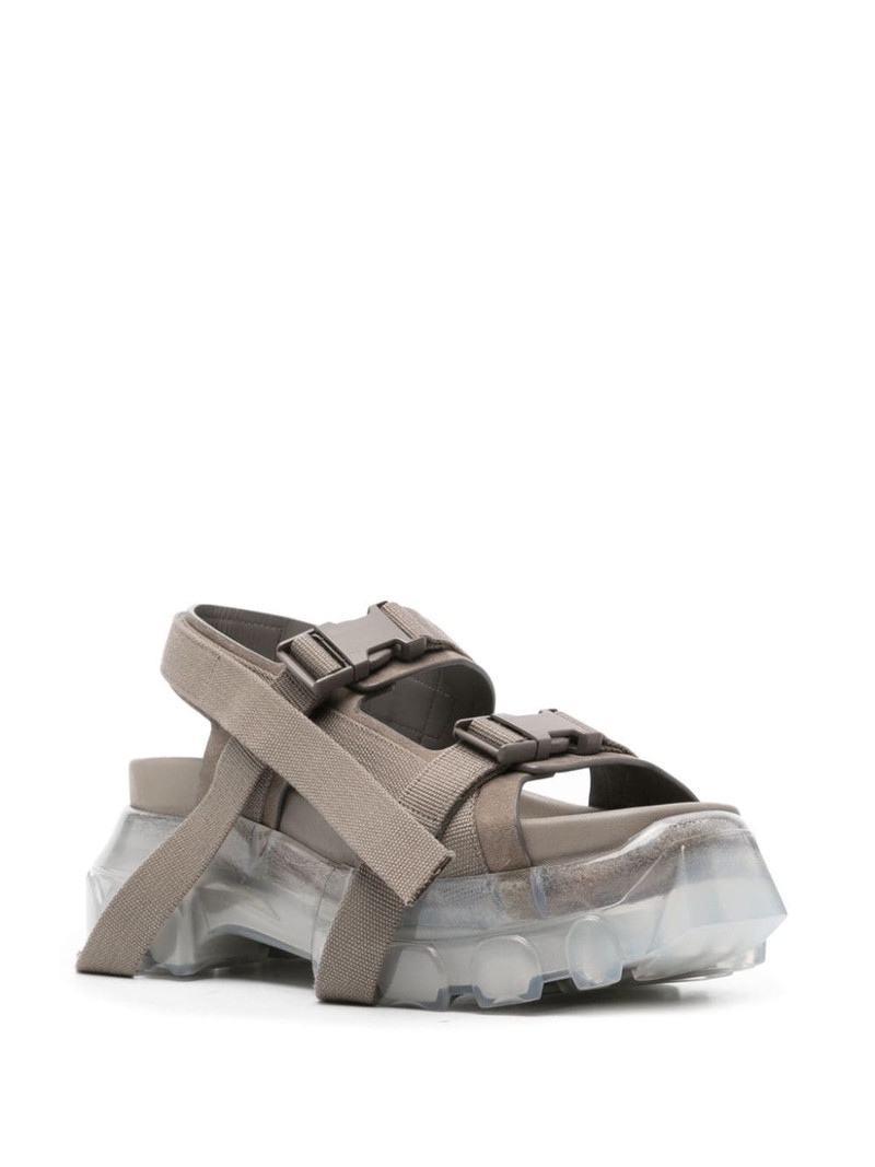 Rick Owens suede chunky platform sandals outlook
