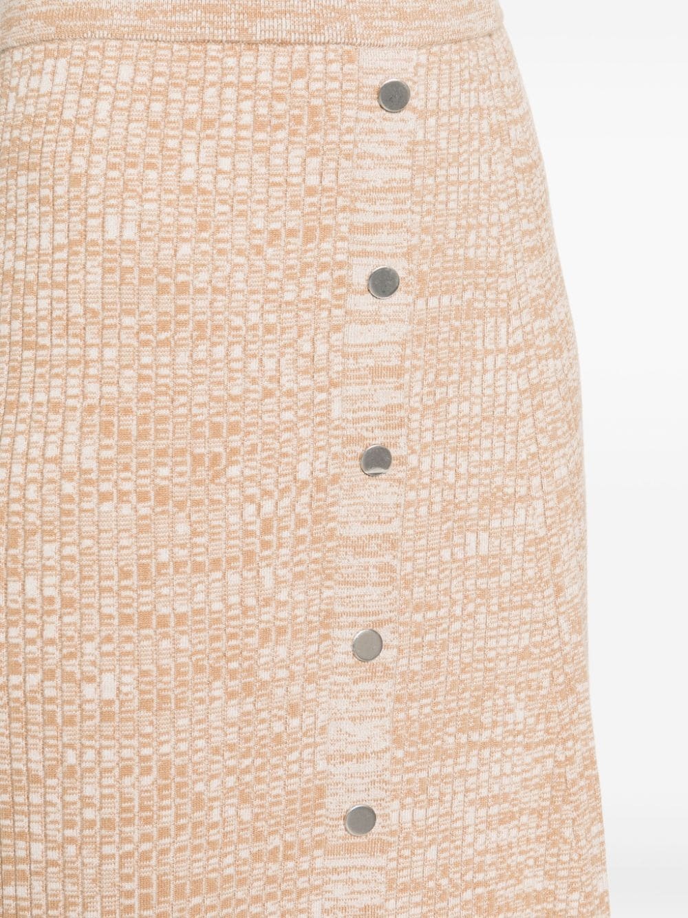 high-waisted button-up midi skirt - 5