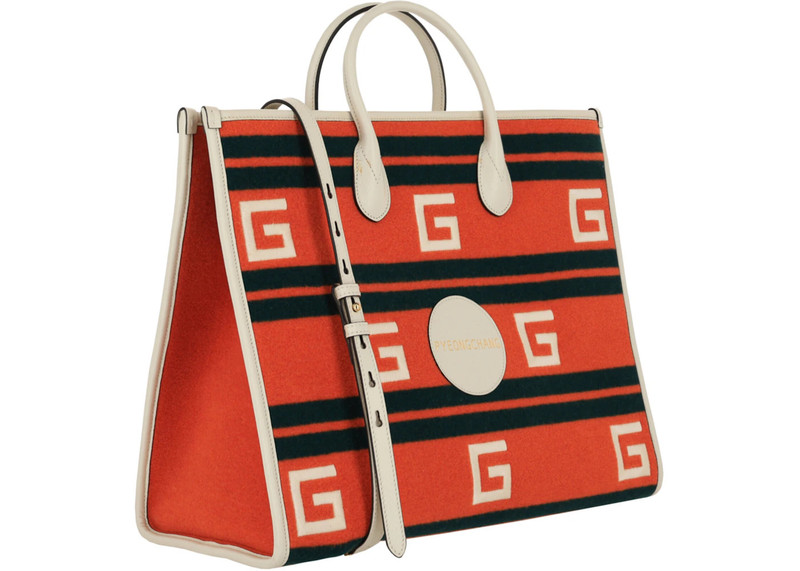 GUCCI Gucci Pyeongchang Embroidered Tote Multi outlook