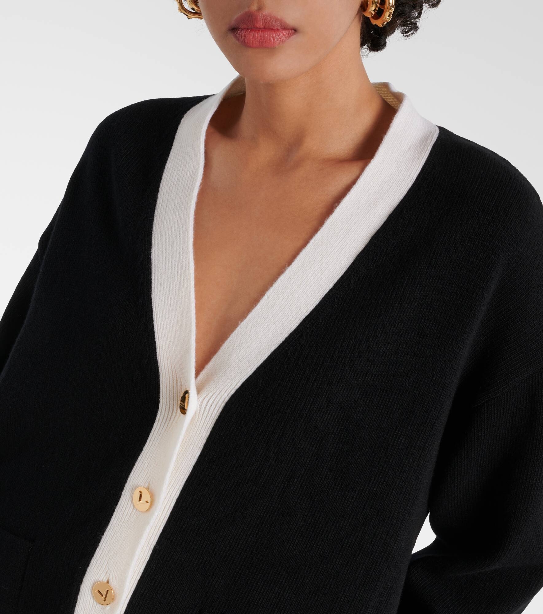 VGold virgin wool cardigan - 4