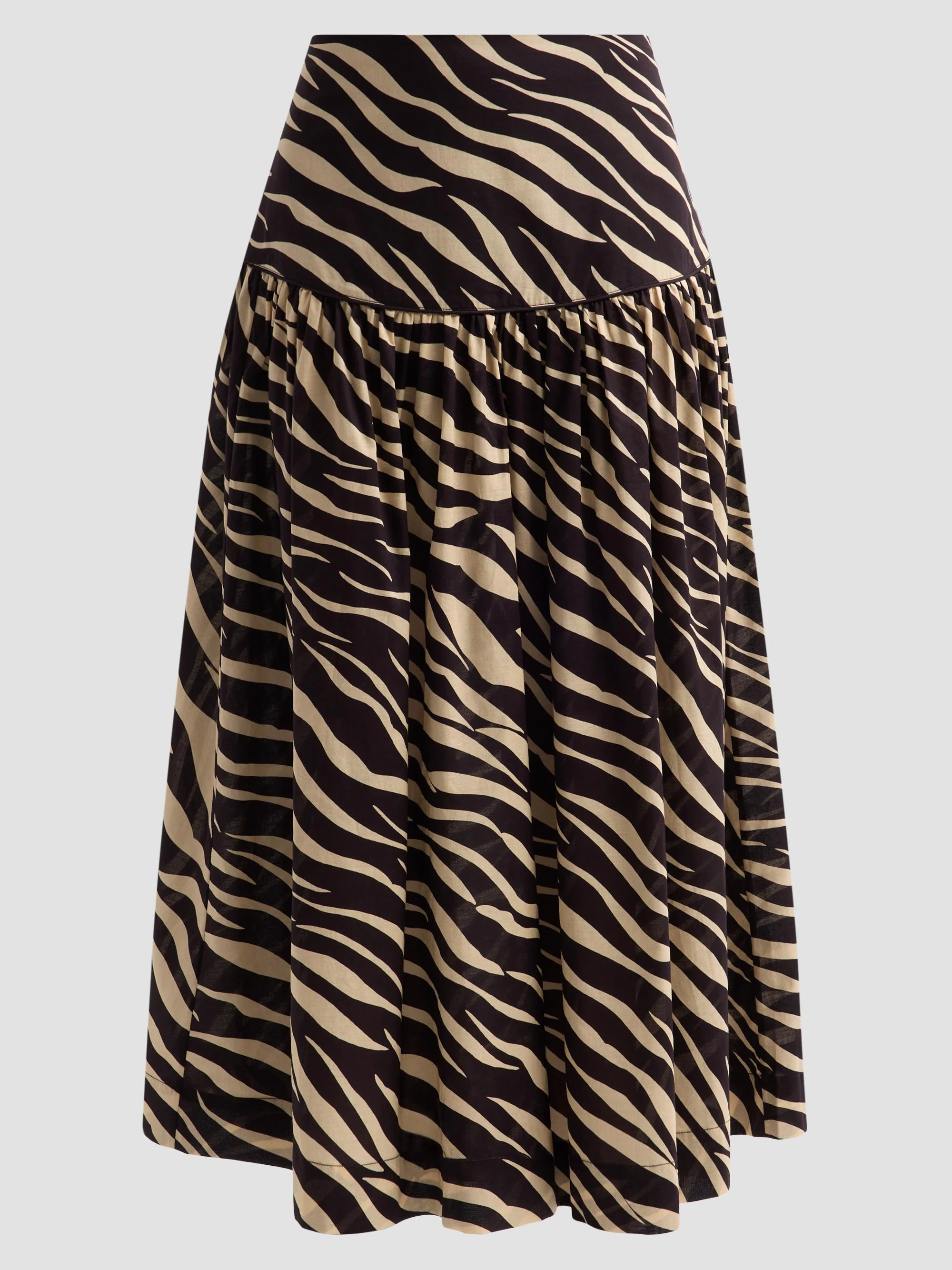 Women's Feyre Zebra-Striped Drop-Waist Skirt - Zebra - 1