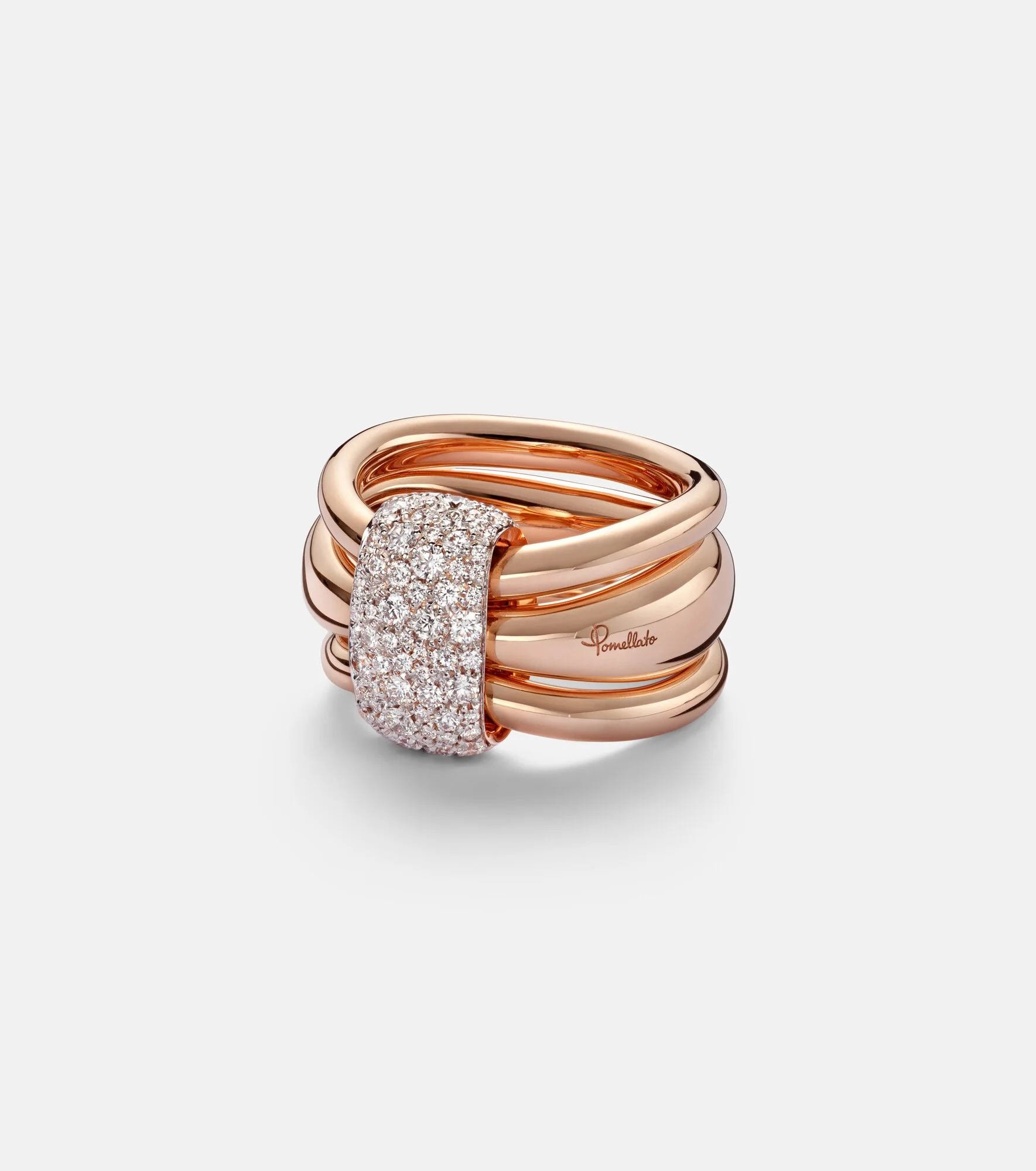 Pomellato Together 18kt rose gold ring with diamonds - 1