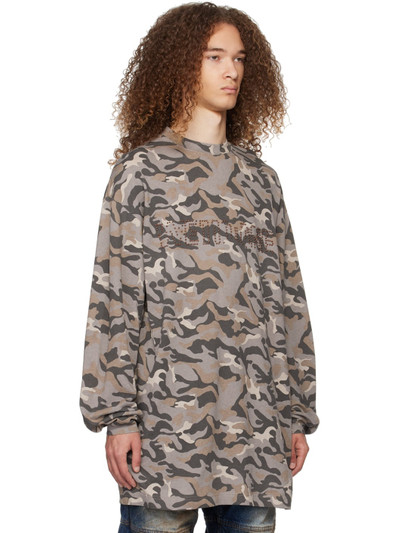 We11done Gray Camo Long Sleeve T-Shirt outlook
