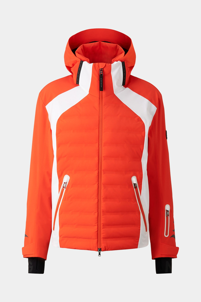 Jorik Down ski jacket in Coral/White 1