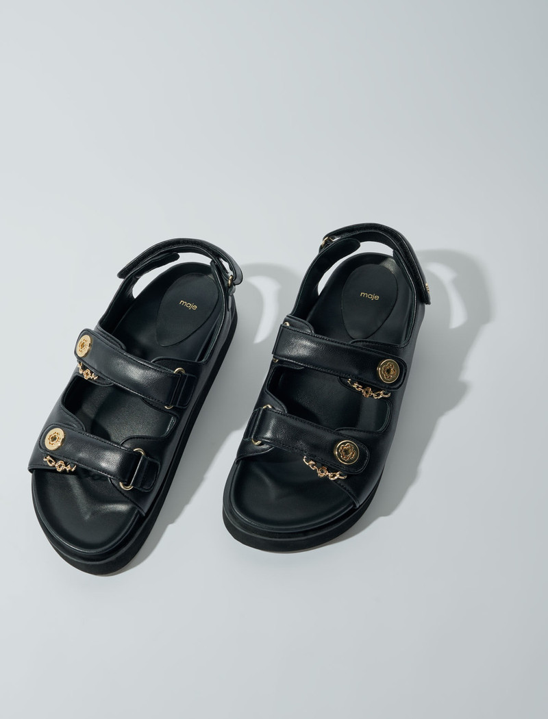 Flat leather sandals 5